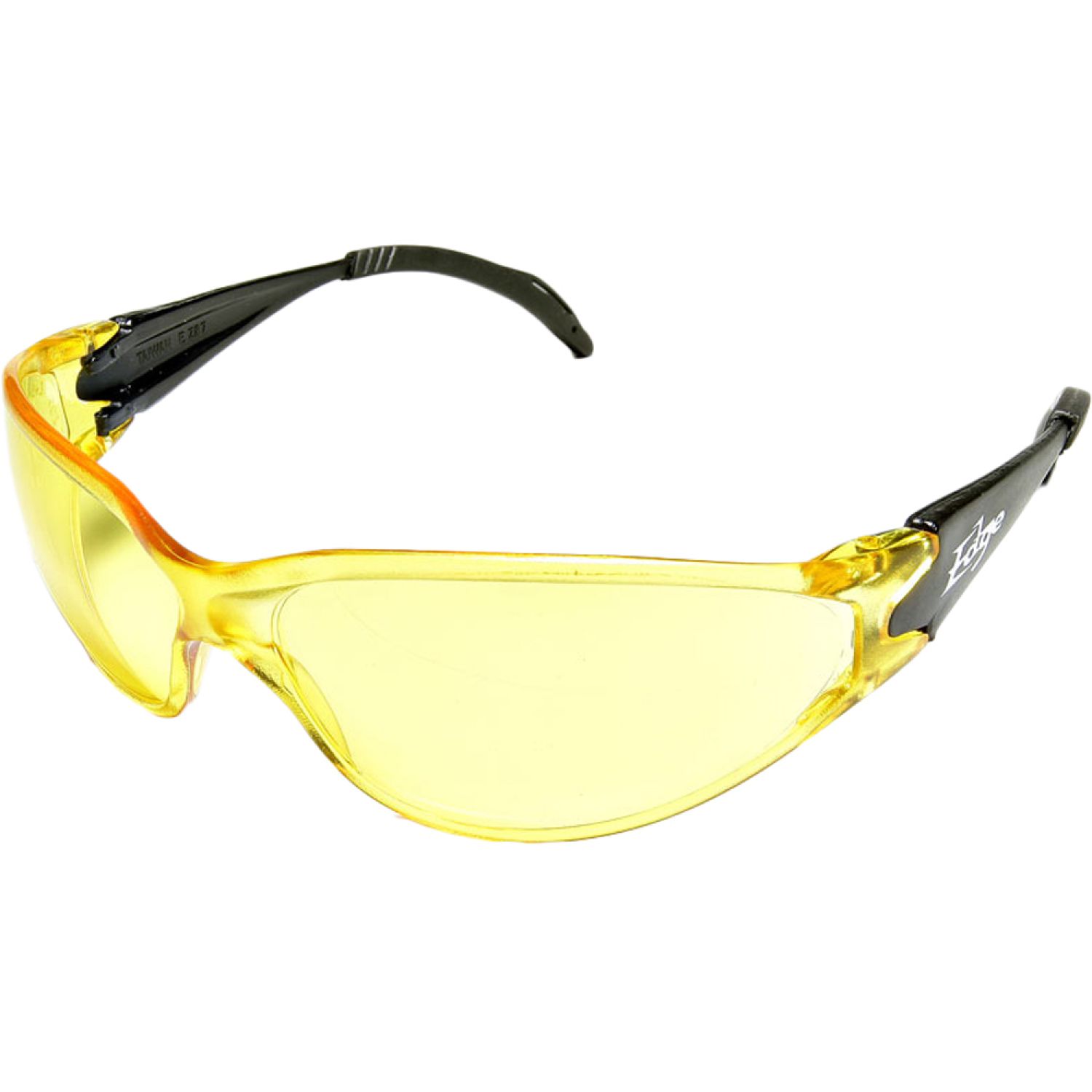 Edge Eyewear Edge EyeWear AB112 Kirova Safety Sunglasses - Black Frame With Yellow Lens