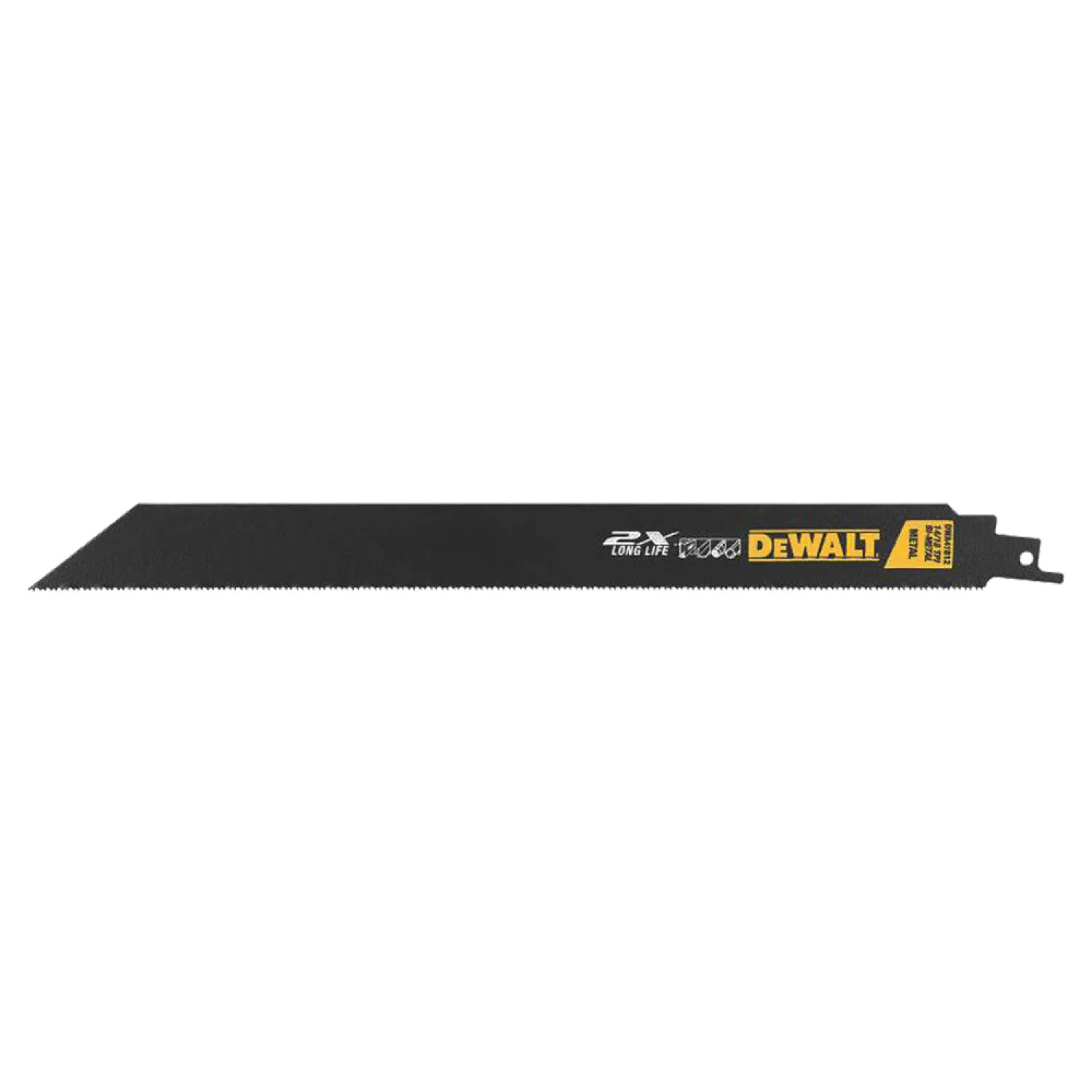 Dewalt DWA41812B Dewalt 2X DWA41812B Bi-Metal Straight Premium Reciprocating Saw Blade, 12in L x 1in W