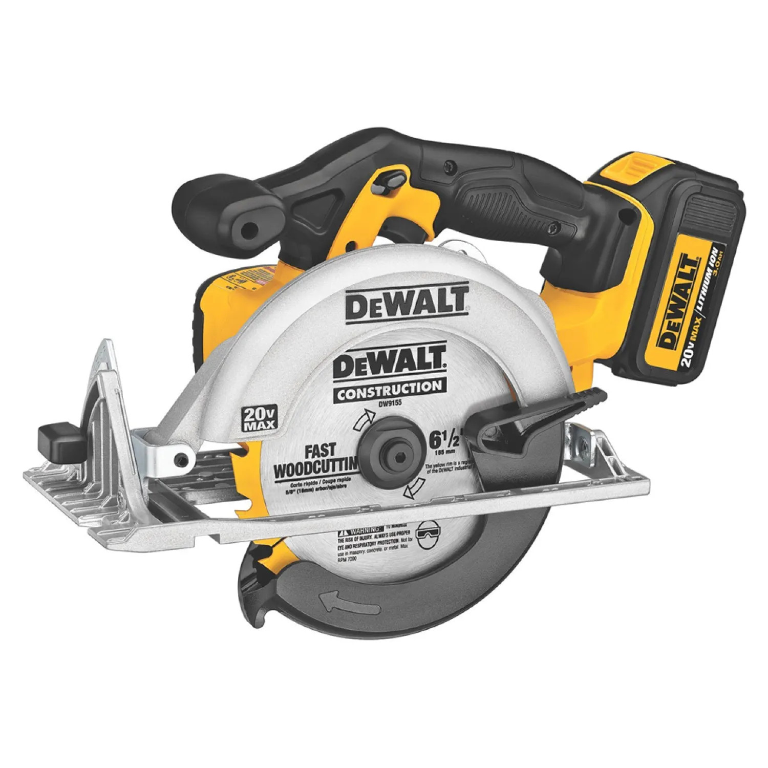 Dewalt DCS391B Dewalt DCS391B Tool Only Circular Saw, 20 V Max, Li-Ion, 6-1/2