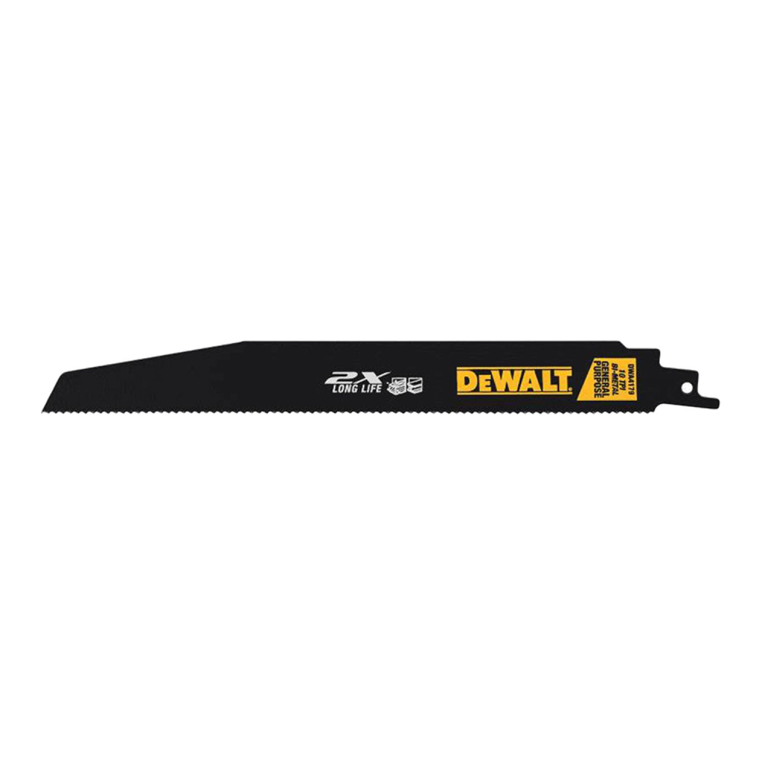 Dewalt DWA4179B25 Dewalt DWA4179B25 Straight Reciprocating Saw Blade, 9 in L x 1 in W, 10 TPI