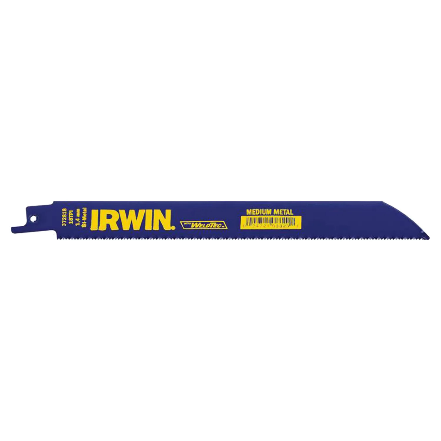 Irwin 372818P5 Irwin 372818P5 Bi-Metal Linear Edge Reciprocating Saw Blade, 8 in L x 3/4 in W x 0.035 in T