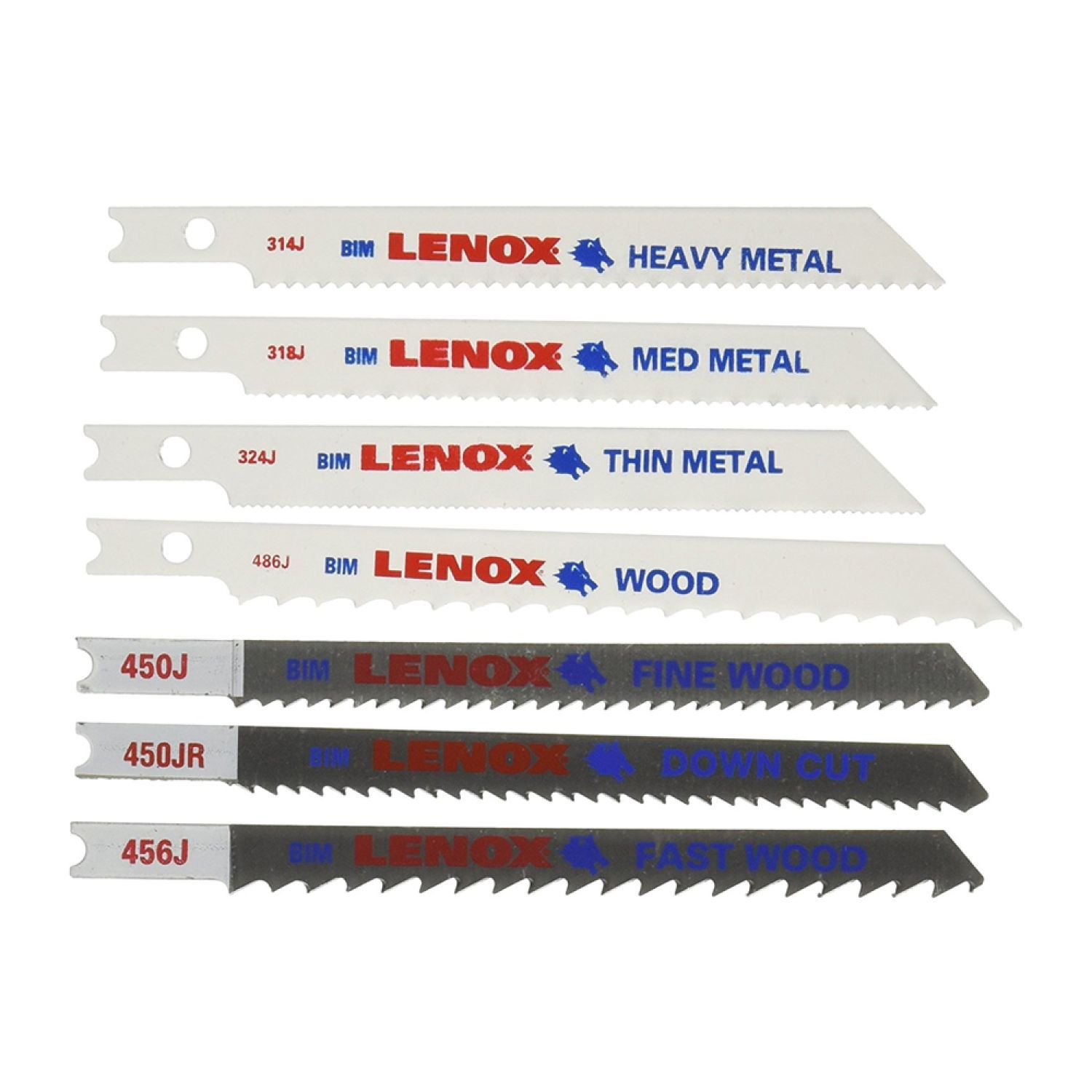 Lenox 20606U743JA Lenox 20606U743JA Bi-metal Jig Saw Blade Kit U-shank, 7 Piece