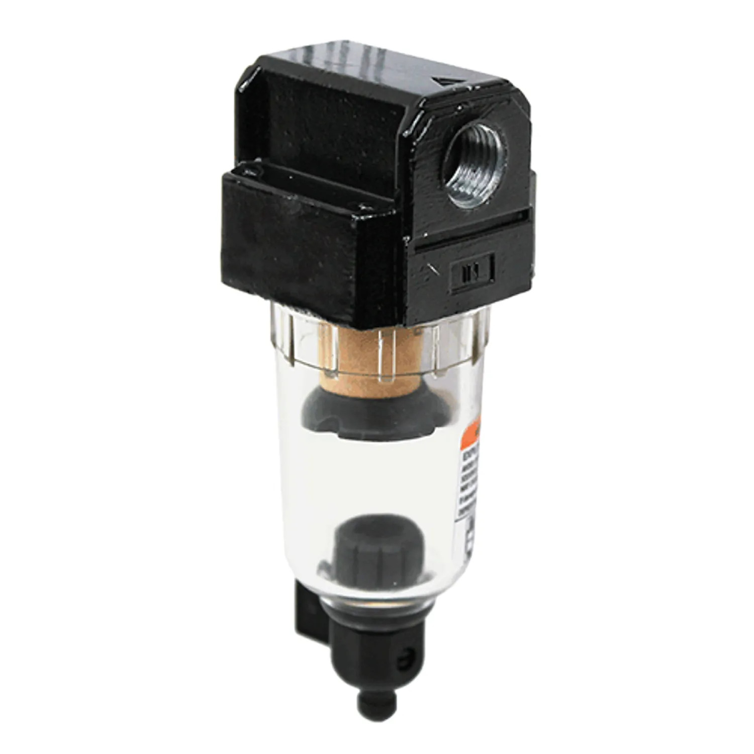 Tru-Flate 24-343 Tru-Flate 24-343 Manual Mini Air Line Filter, 1/4 in FNPT, 20 scfm, 1 oz, 5 micron, Polycarbonate