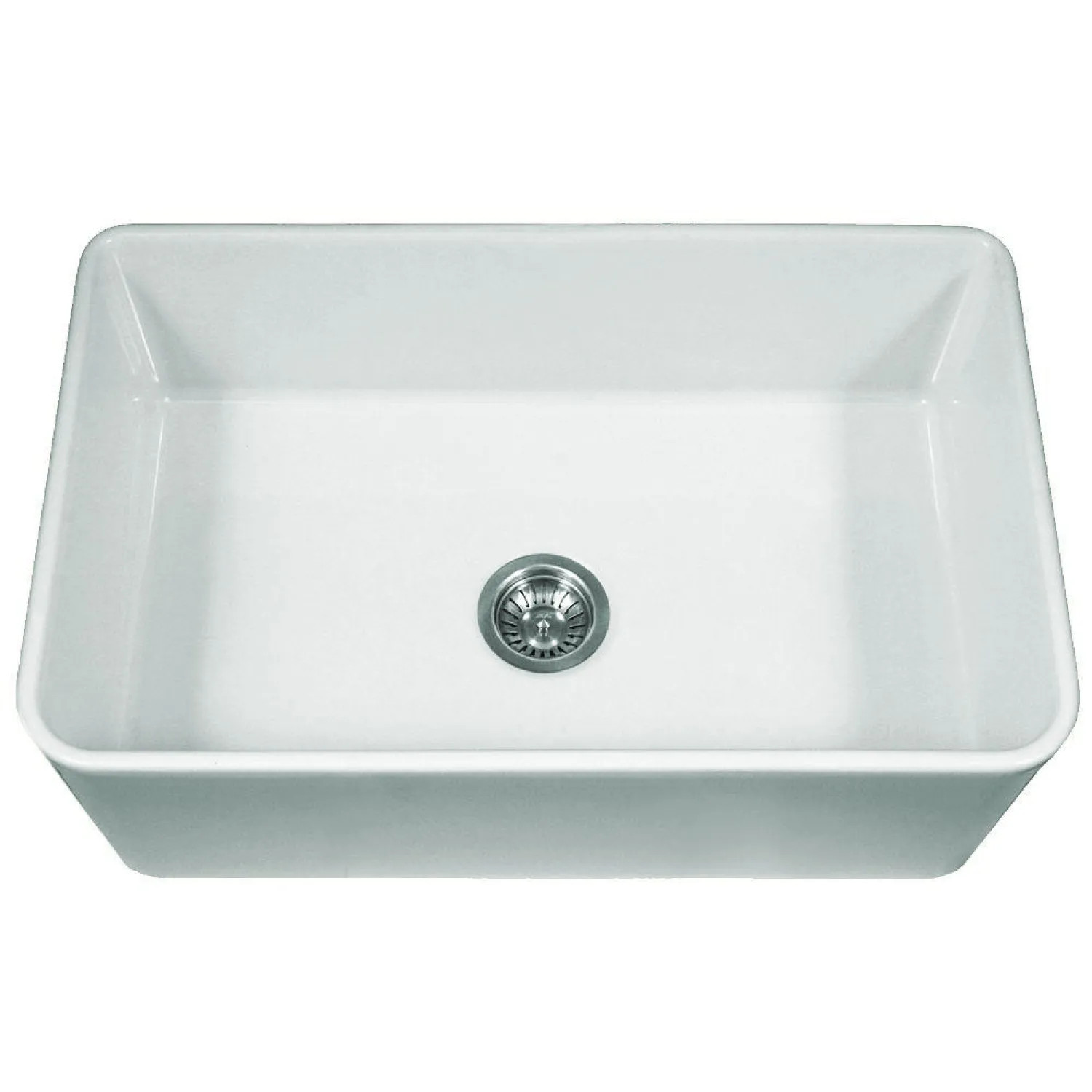 Blanco 441695 Blanco 441695 White Cerana Apron-Front Bowl Sink, Fire Clay