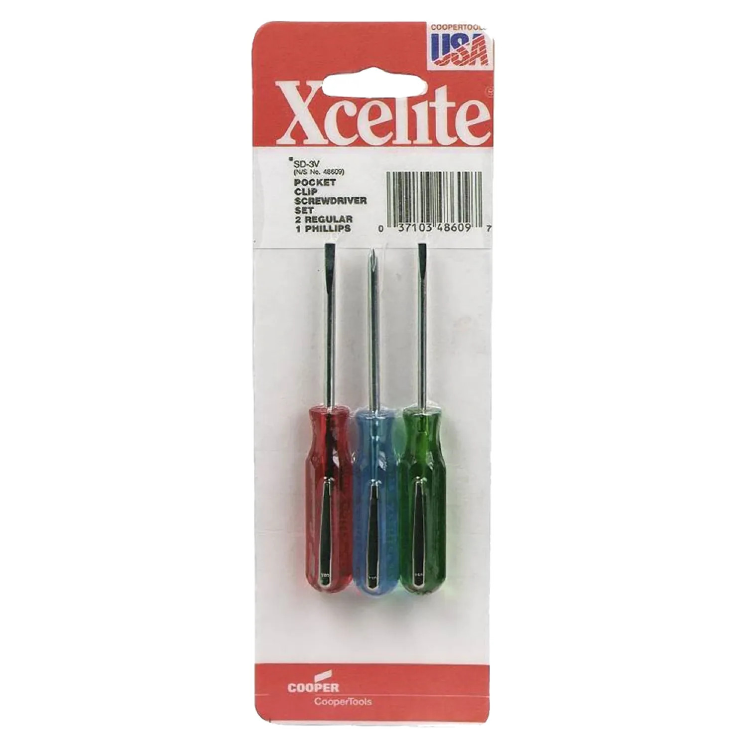 Xcelite SD3V Xcelite SD3V Pocket Clip ScreWoodriver Set, 3 Pieces