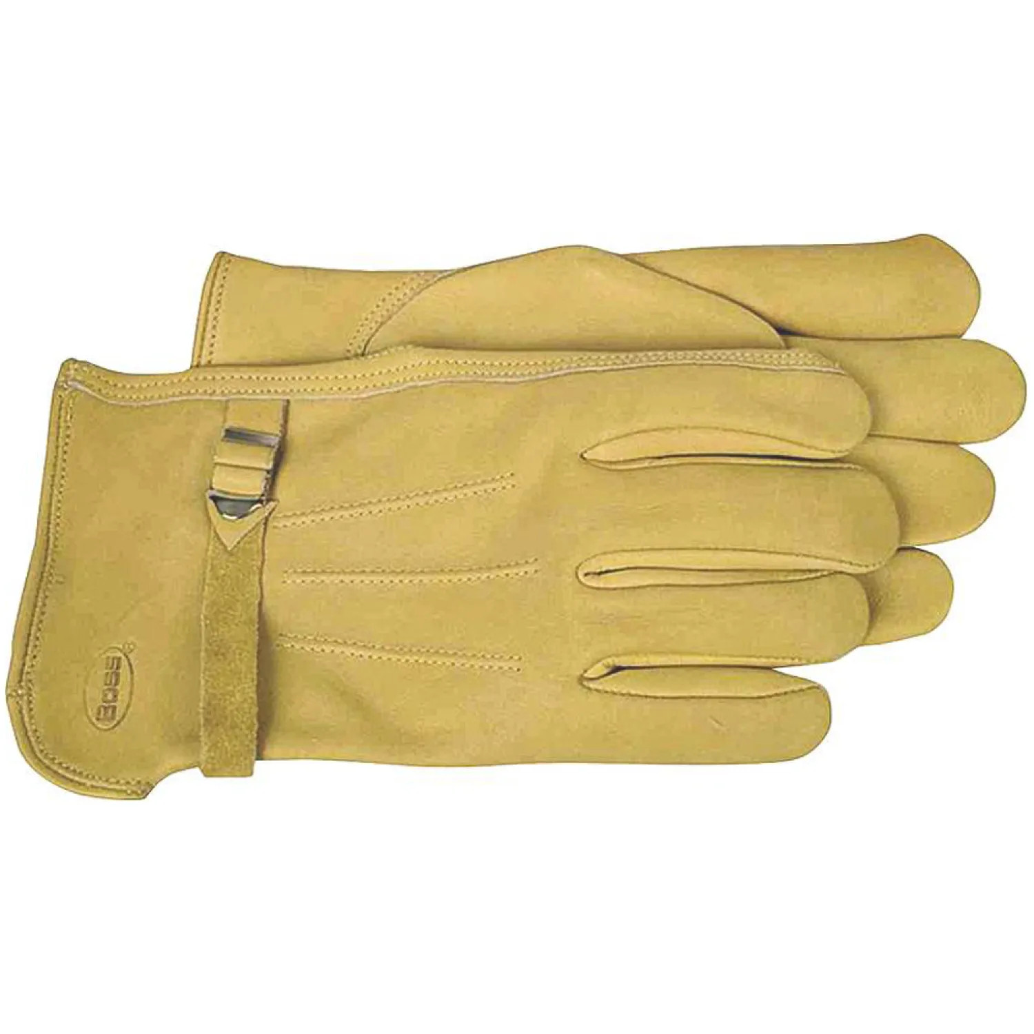 Boss 6023M Boss 6023M Driver Gloves, Medium, Premium Grain Leather, Gold, Unlined Lining