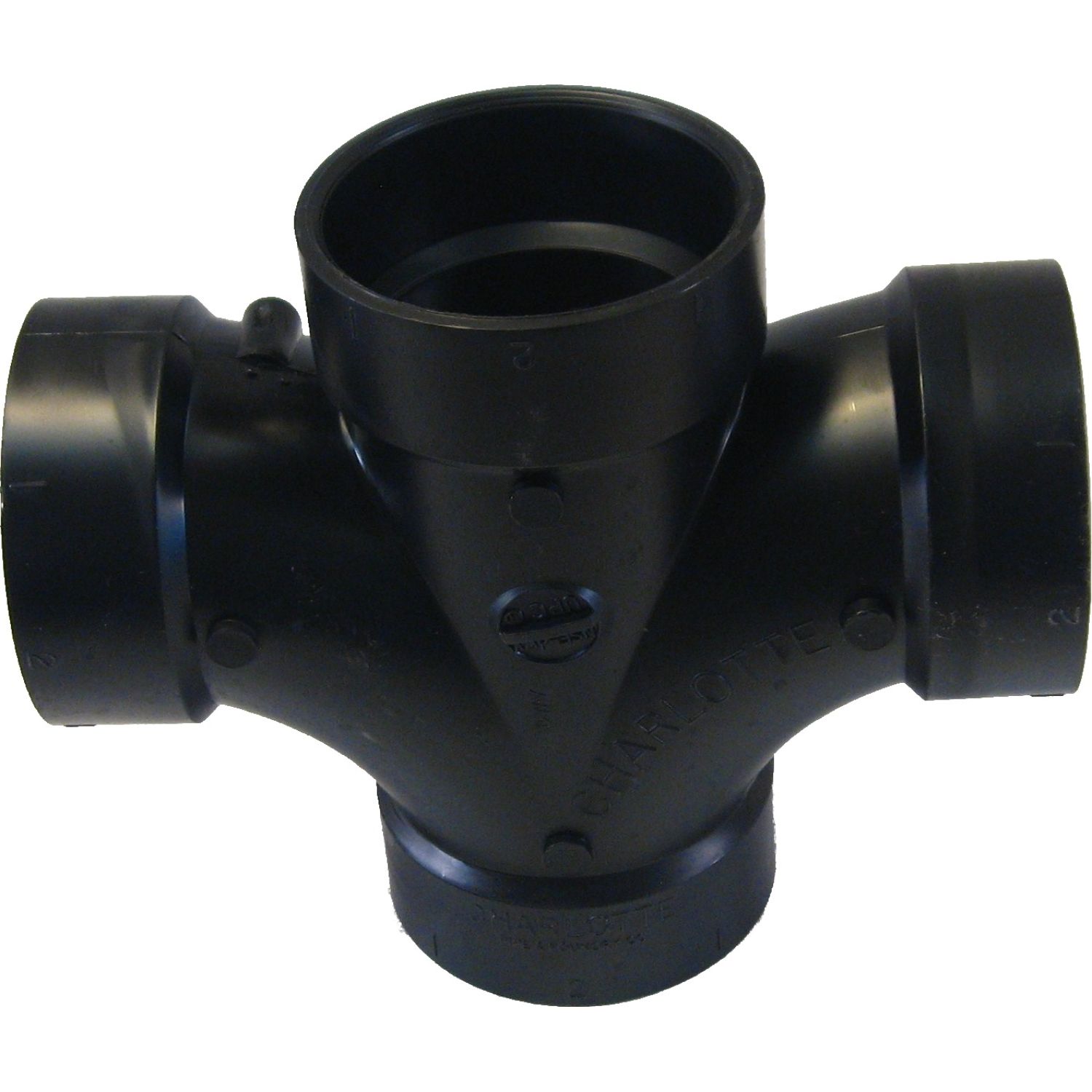 Commodity  2 Inch ABS Double Sanitary Tee, ABS Construction
