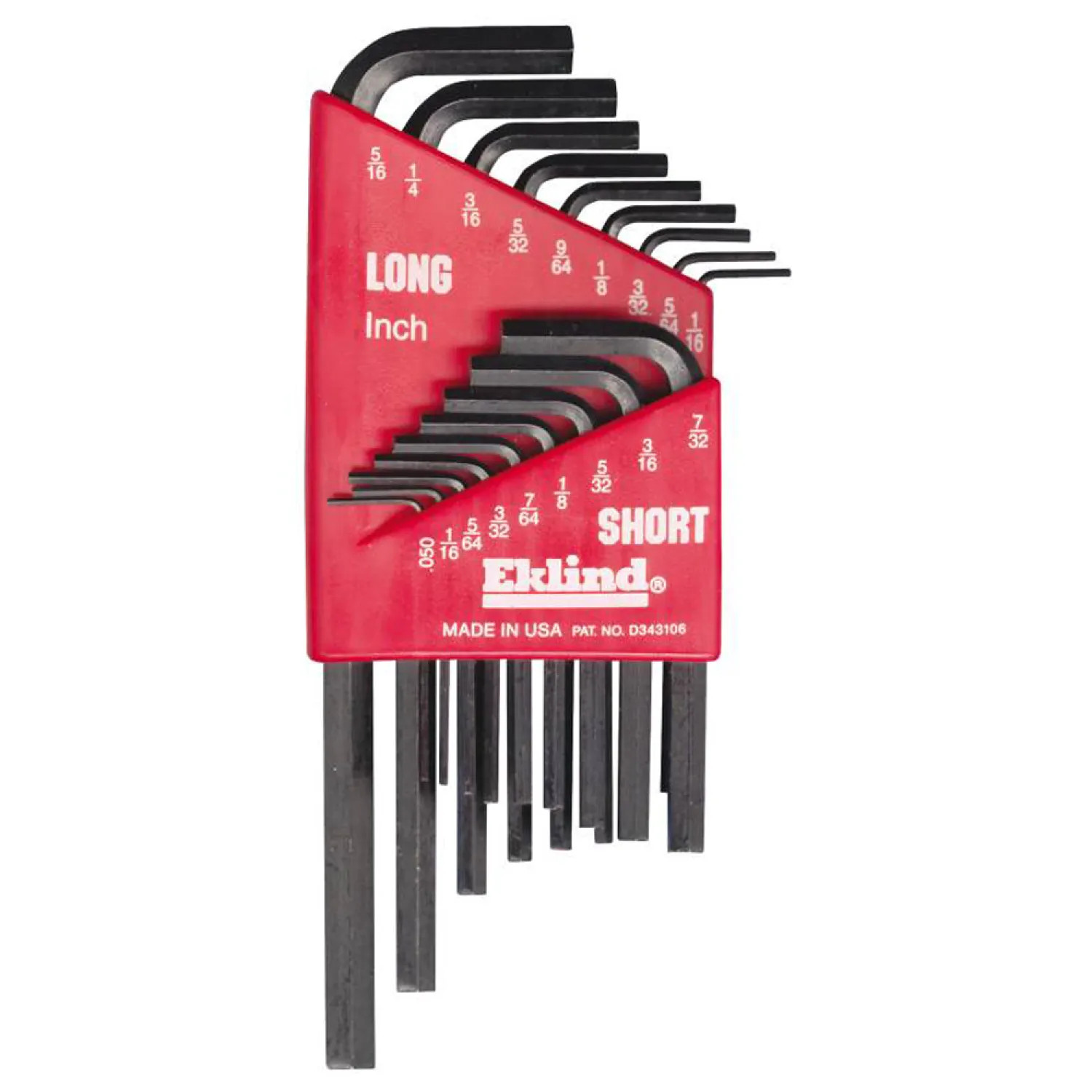 Eklind 10018 Eklind 10018 Long Arm L Handle Hex Key Set, 18 Pieces