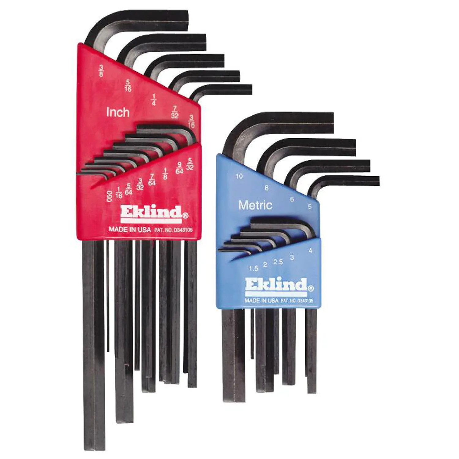 Eklind 10022 Eklind 10022 Long Arm L Handle Hex Key Set, 22 Pieces