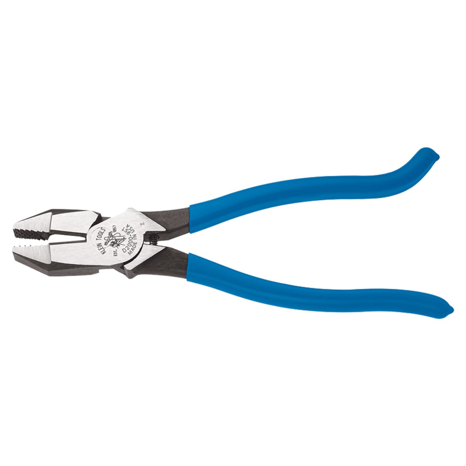 Klein D2000-9ST Klein Tools D2000-9CST High Leverage Side Cutting Plier Knurled Jaw, Hook Bend
