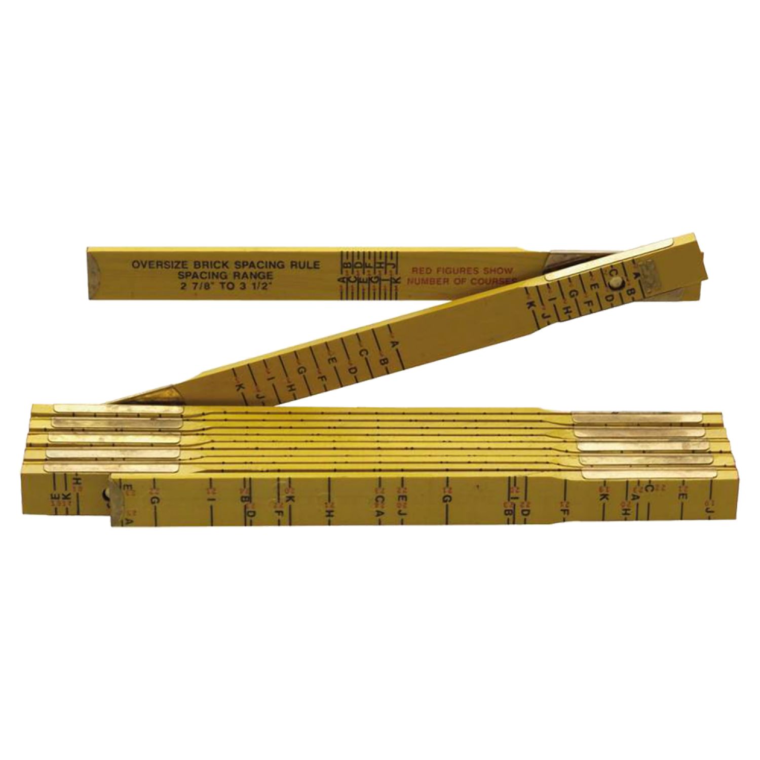 Lufkin 656N Lufkin Red End 656N Brick Mason Scale Folding Rule, 6ft x 5/8