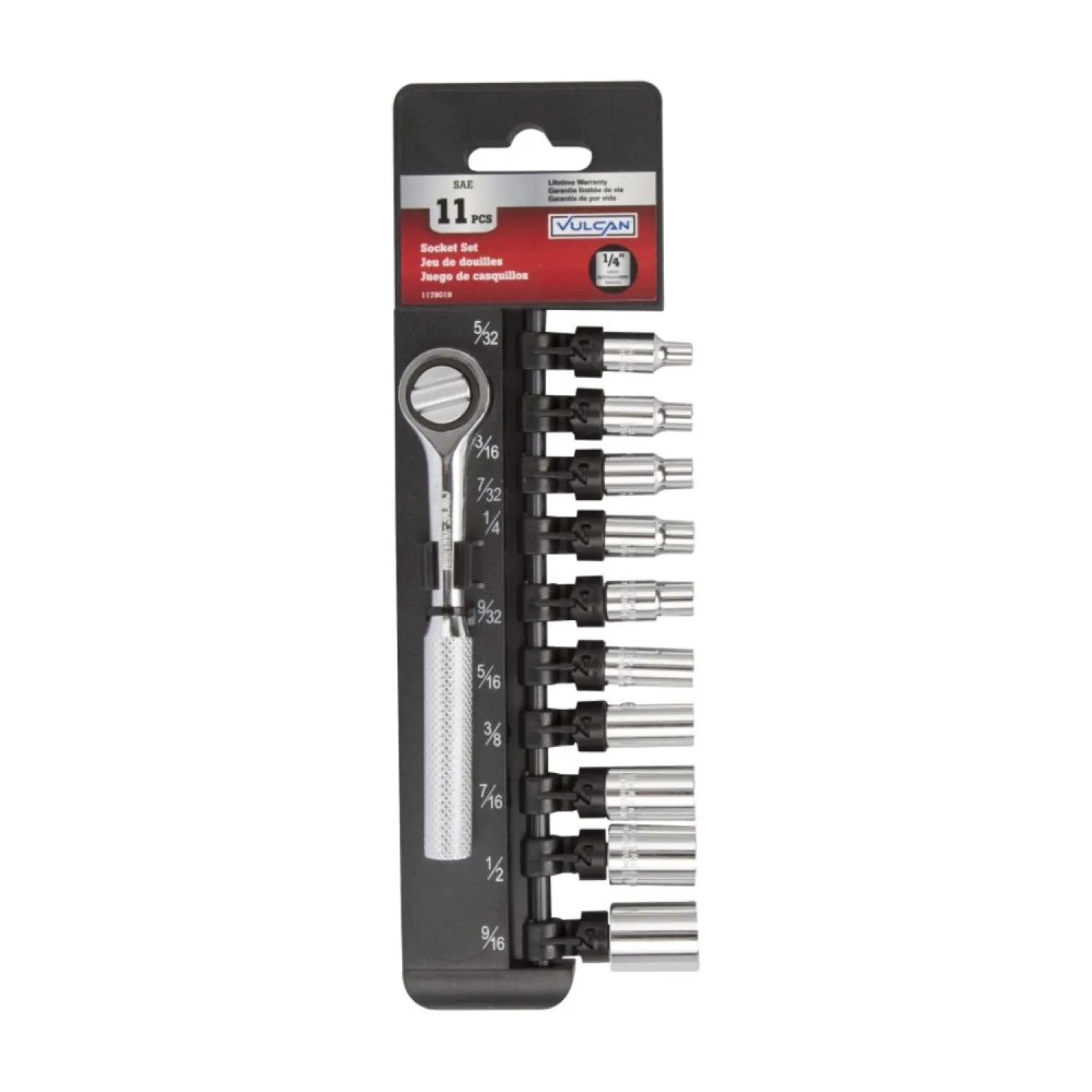Vulcan 11PC-2 Vulcan 11-Piece Socket Set, 1/4