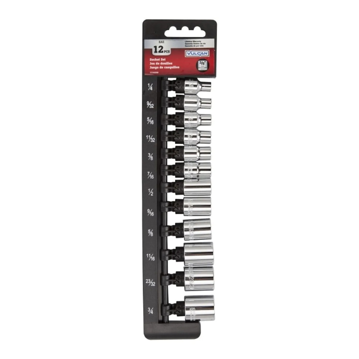 Vulcan TS1012S-P Vulcan 12-Piece Socket Set with 3/8