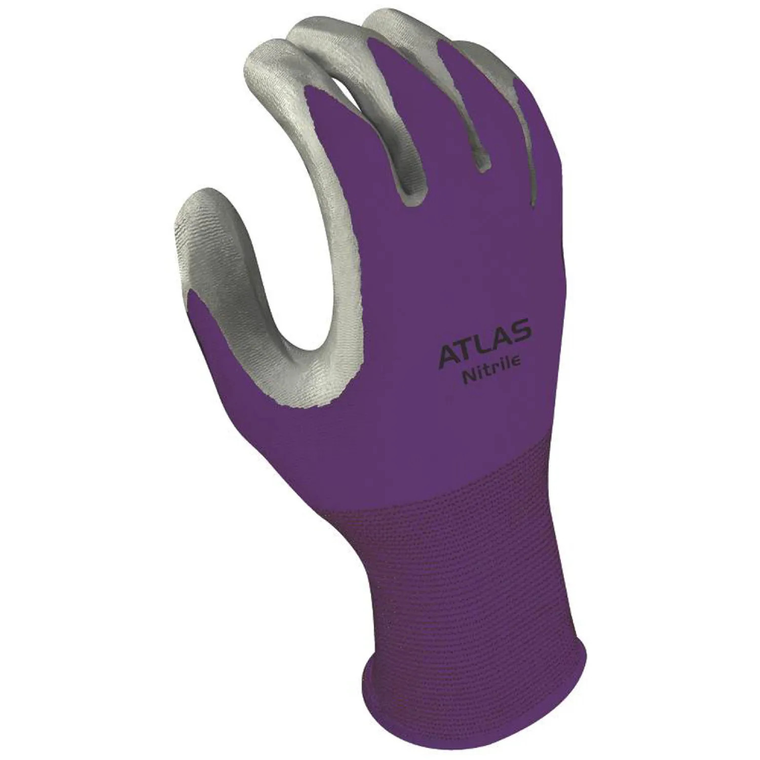 Showa Atlas 370PLXS-05.RT Atlas 370 Protective Gloves, Size 5, X-Small, Nitrile, Assorted, Nylon Lining