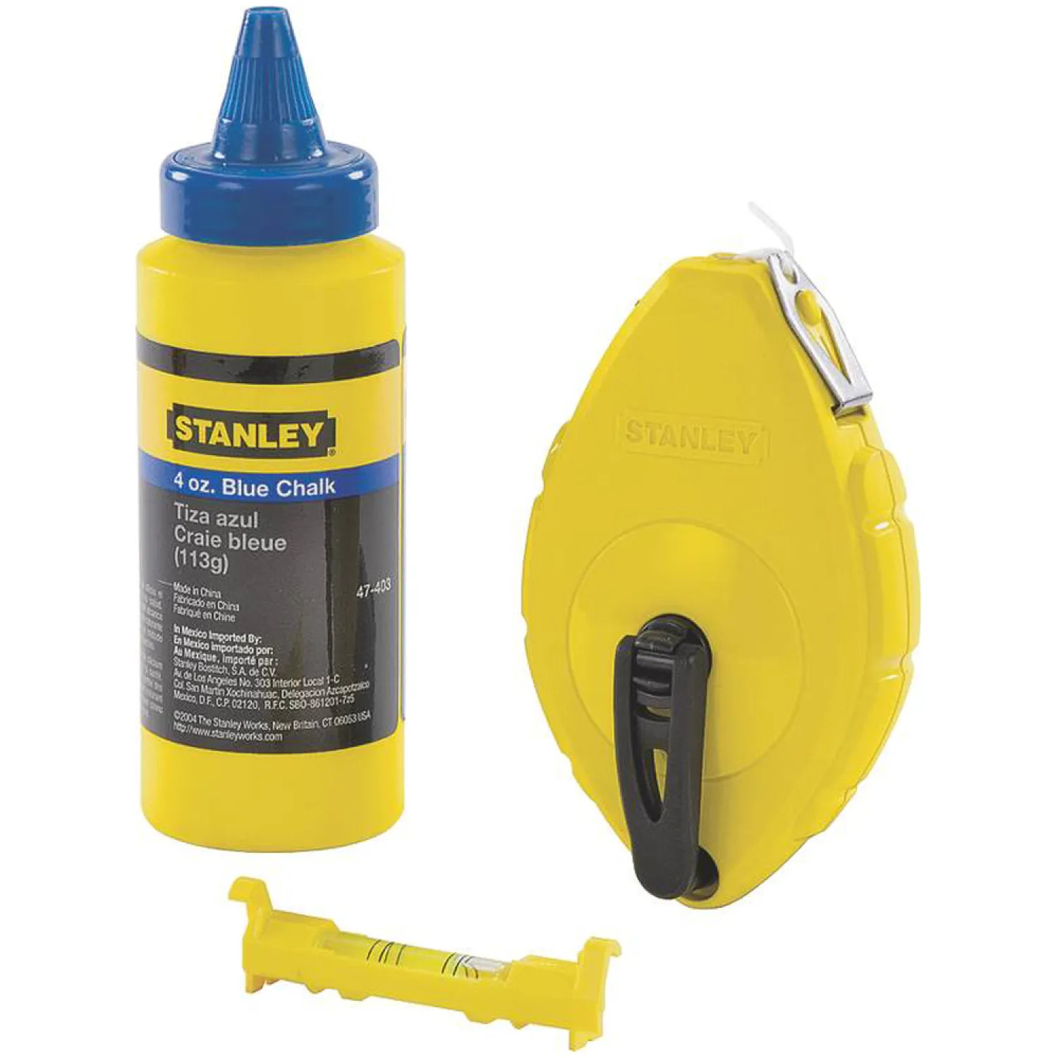 Stanley 47-442 Stanley 47-442 Chalk Line Reel, 100 ft L, 4 oz Capacity, Plastic, Blue