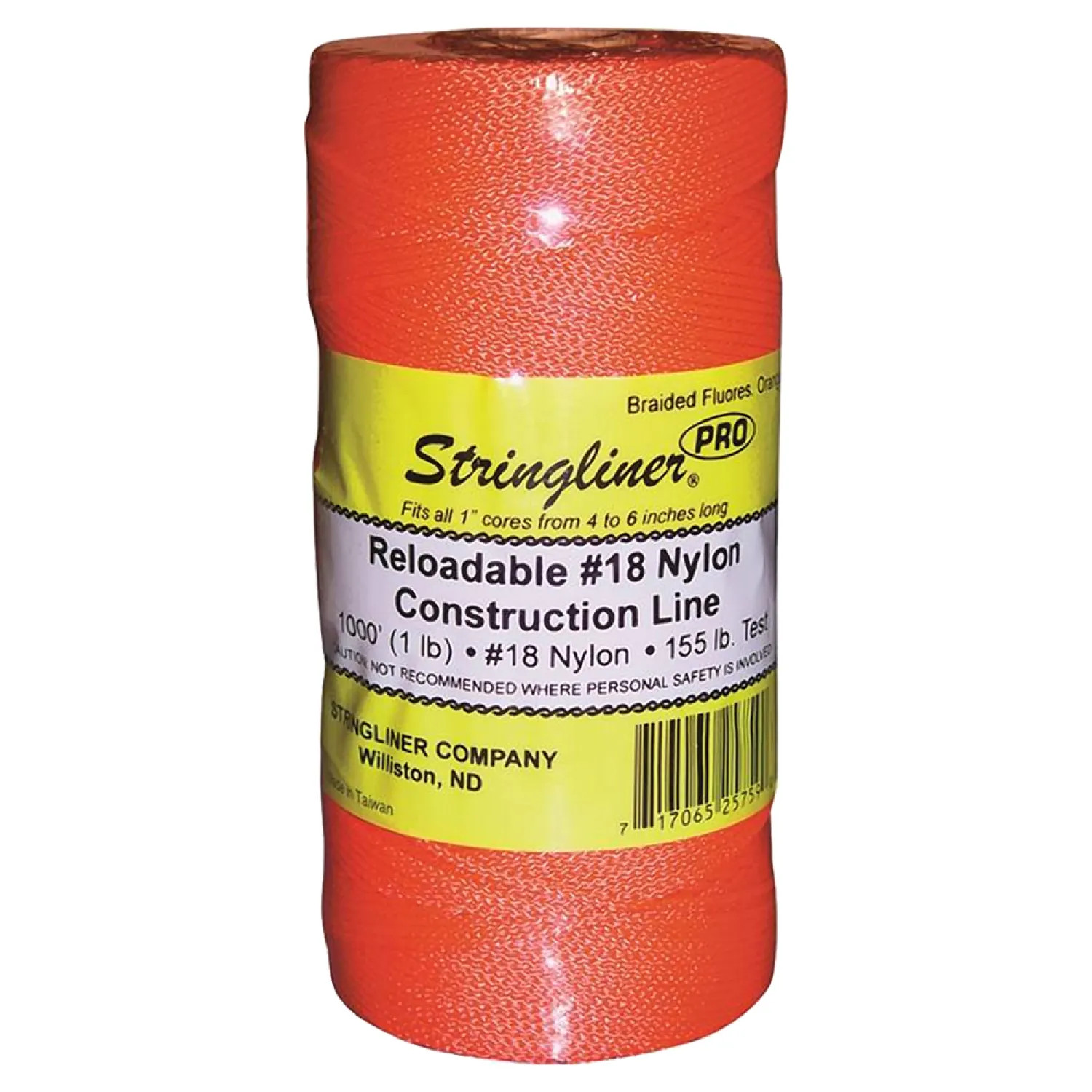 Stringliner 35759 Stringliner Pro Orange NO 18 Braided Replacement Construction Line