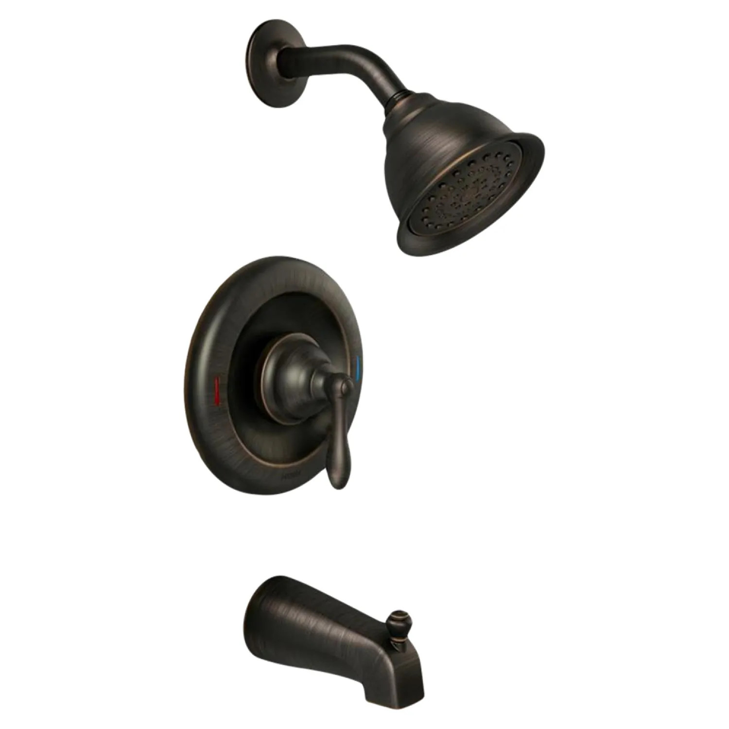 Moen 82496EPBRB Moen Caldwell Posi-Temp Tub/Shower Faucet, 1.75 GPM, 1-Function, Single Lever Handle, Eco-Performance, Mediterranean Bronze - 82496EPBRB