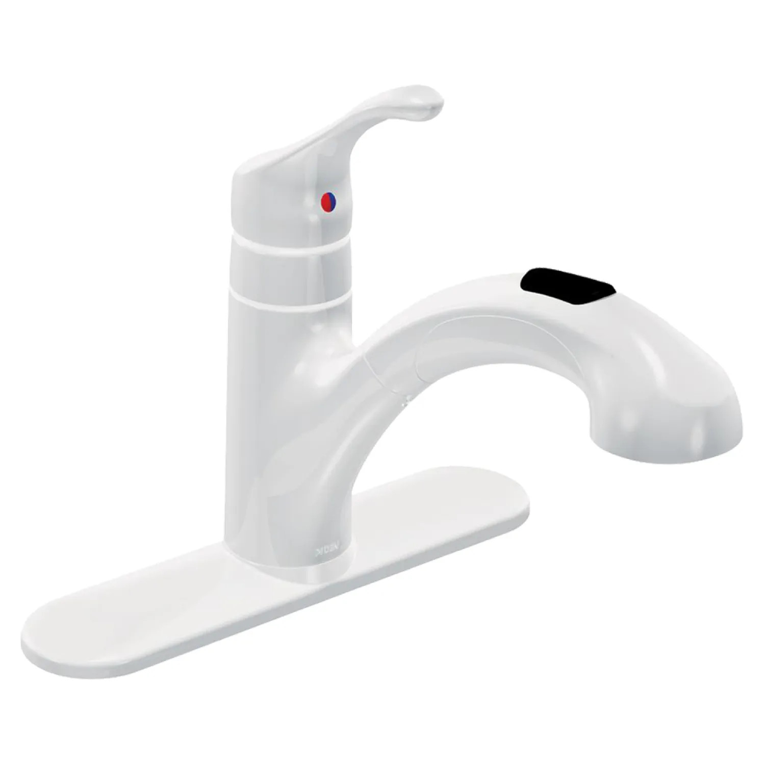 Moen CA87316W Moen Renzo Single-Handle Pull-Out Kitchen Faucet, Glacier White - CA87316W