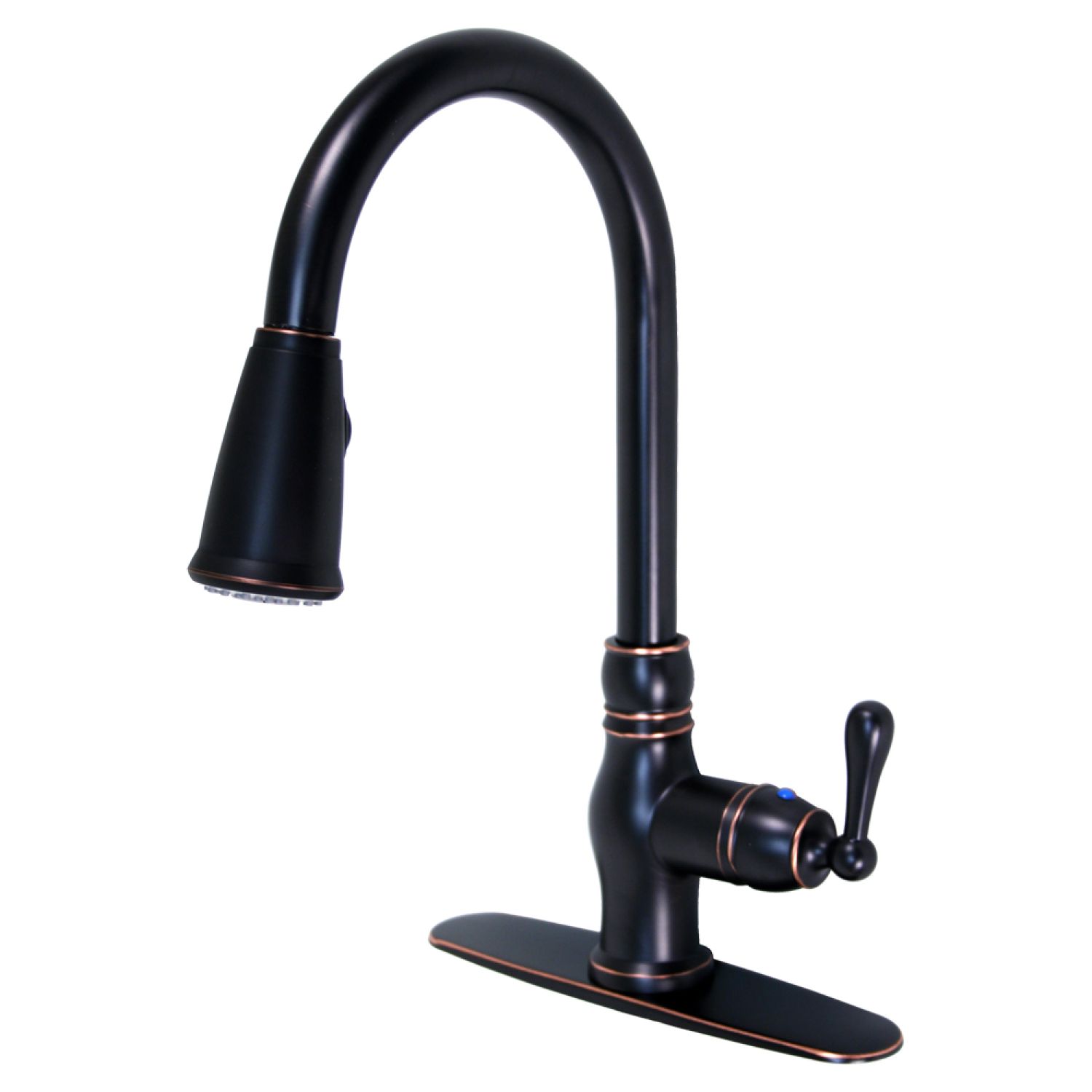 Ultra Faucets UF14105 Ultra Faucets Prime Single-Handle Pull-Down Kitchen Faucet, Oil-Rubbed Bronze - UF14105
