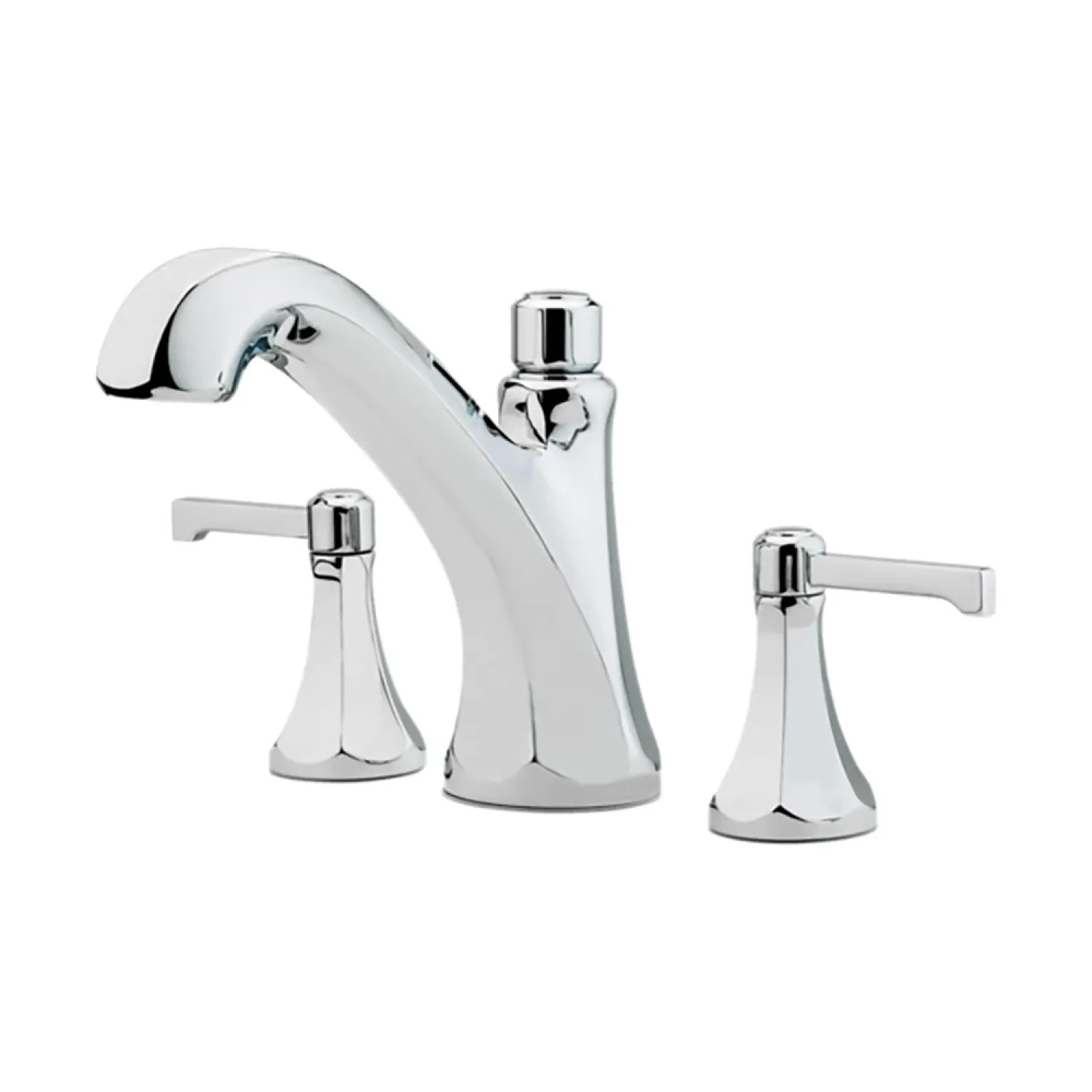 Pfister RT6-5DEC Pfister Arterra Two-Handle Roman Tub Trim, 18 GPM, Lever Handles, Mid-Arc, Metal, Polished Chrome - RT6-5DEC