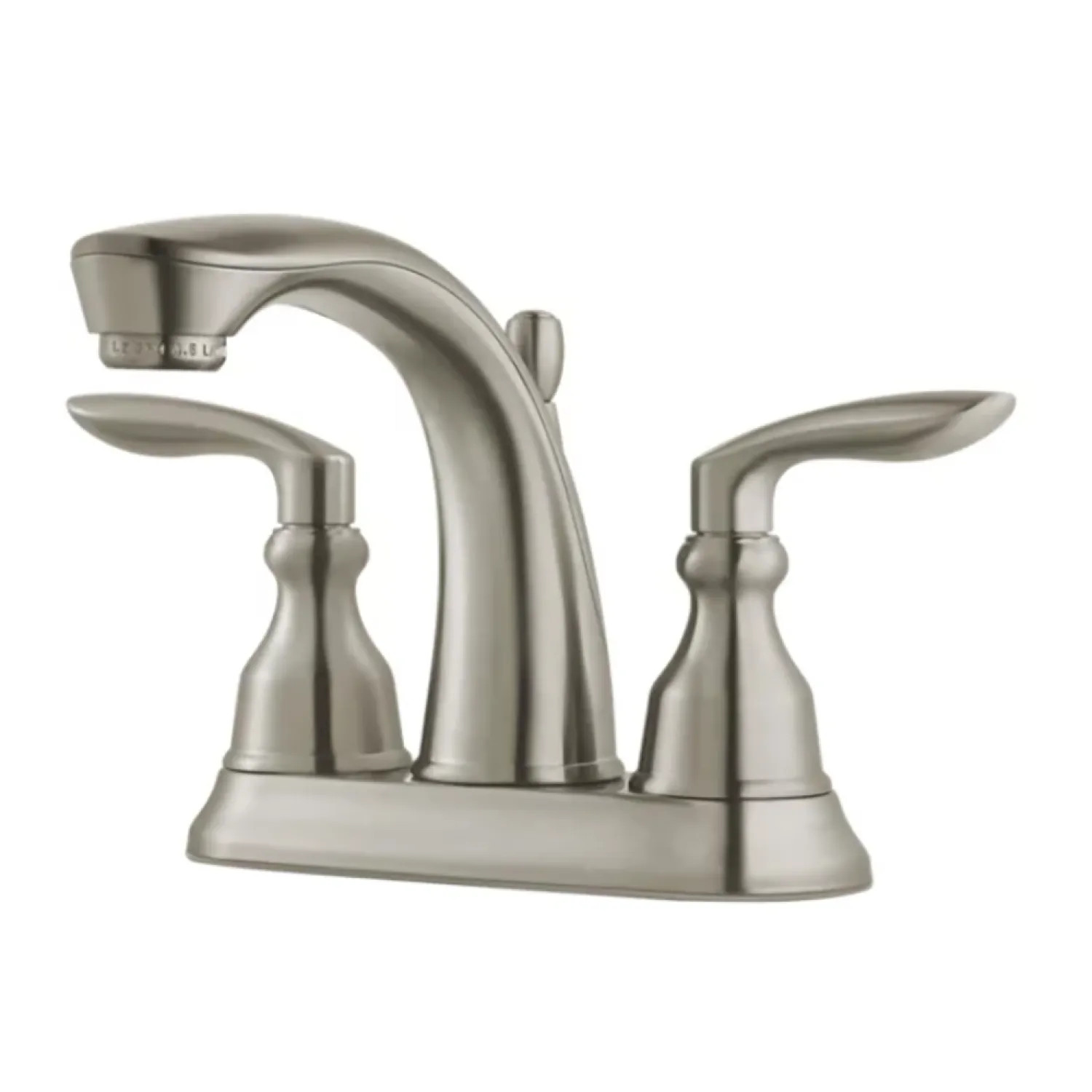 Pfister LG48-CB1K Pfister Avalon Centerset Bathroom Faucet with Metal Pop-Up, Two-Handle, 1.2 GPM, Lever Handle, TiteSeal, Pforever Seal, Brushed Nickel - LG48-CB1K