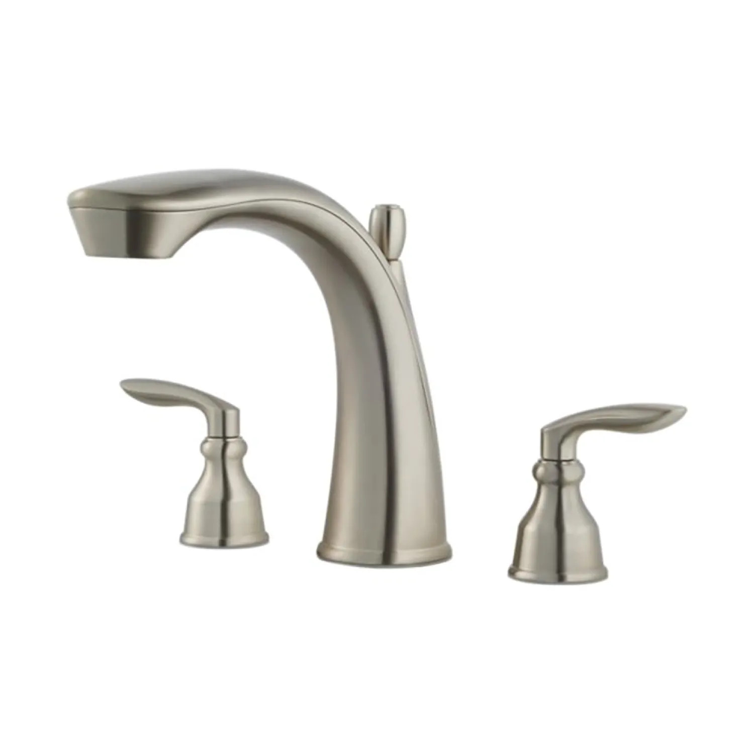 Pfister RT6-5CB1K Pfister Avalon Two-Handle Roman Tub Faucet Trim, 18 GPM, Lever Handles, High Arc, Metal, Brushed Nickel - RT6-5CB1K