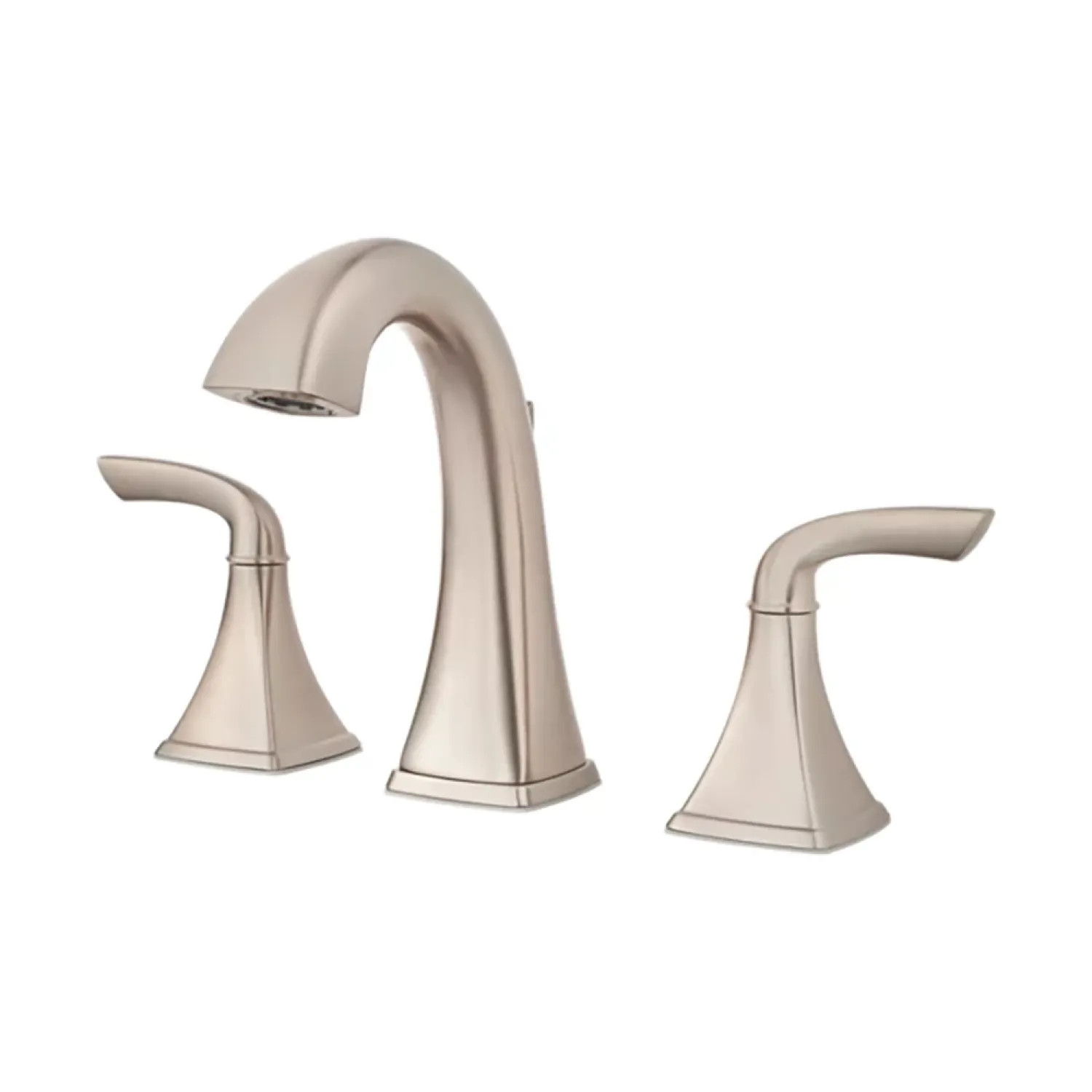 Pfister LG49-BS0K Pfister Bronson Widespread Bathroom Faucet with Metal Pop-Up, Two-Handle, 1.2 GPM, Lever Handle, TiteSeal, Pforever Seal, Brushed Nickel - LG49-BS0K