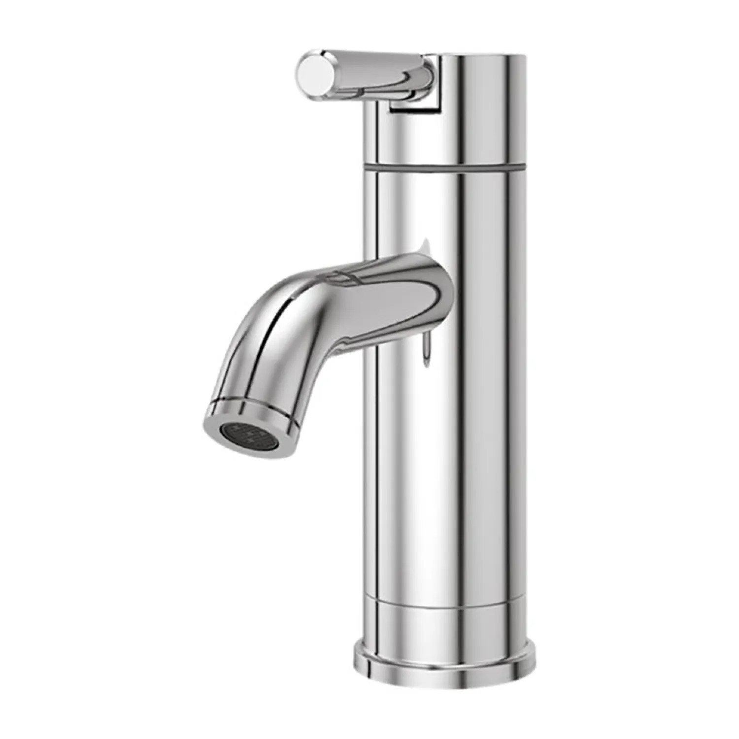 Pfister LG42-NC00 Pfister Contempra Single-Hole Bathroom Faucet with Metal Pop-Up, Single-Handle, 1.2 GPM, Lever Handle, Pforever Seal, Polished Chrome - LG42-NC00