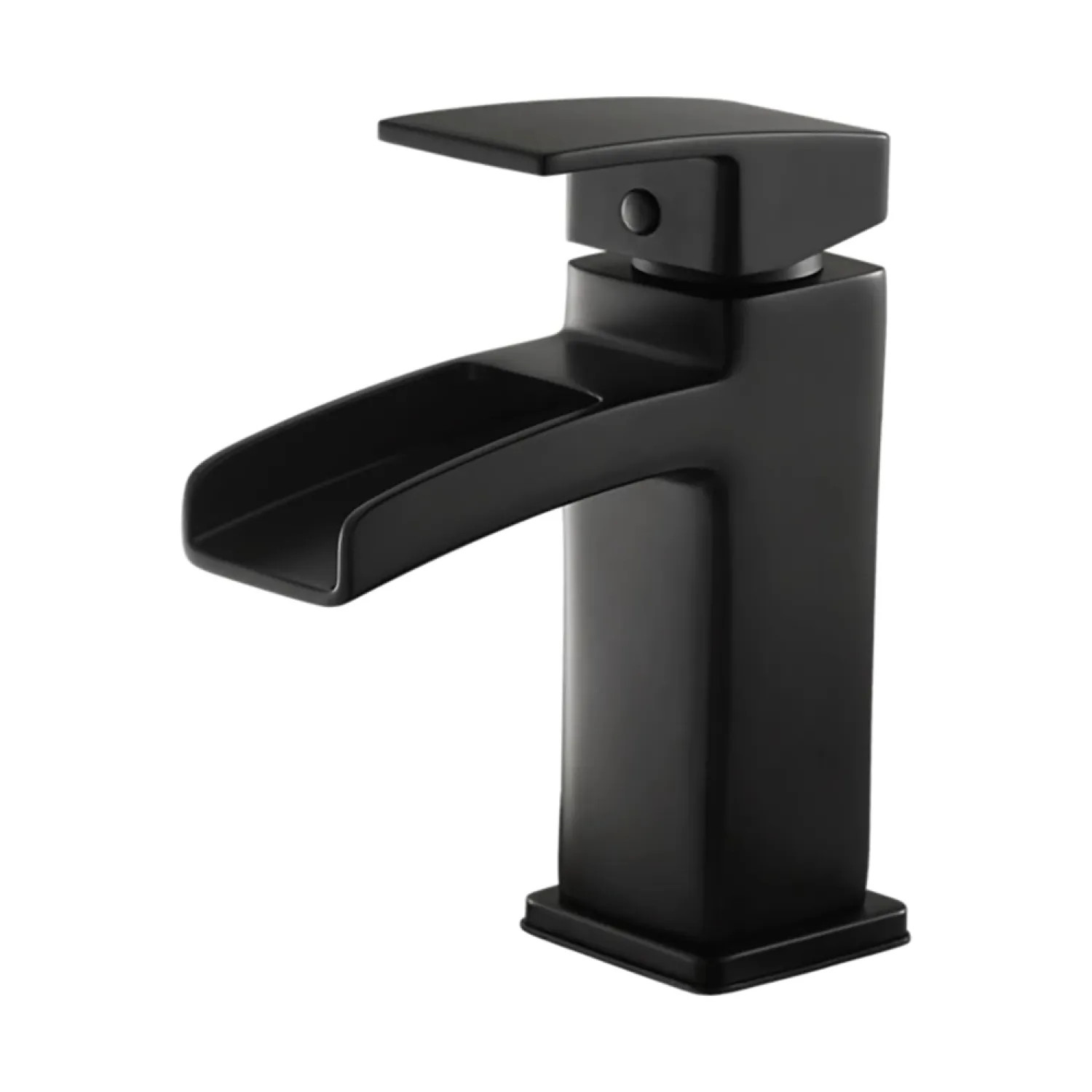 Pfister LG42-DF0B Pfister Kenzo Single-Hole Bathroom Faucet, Trough Spout, Single-Handle, 1.2 GPM, Lever Handle, Pforever Seal, Matte Black - LG42-DF0B