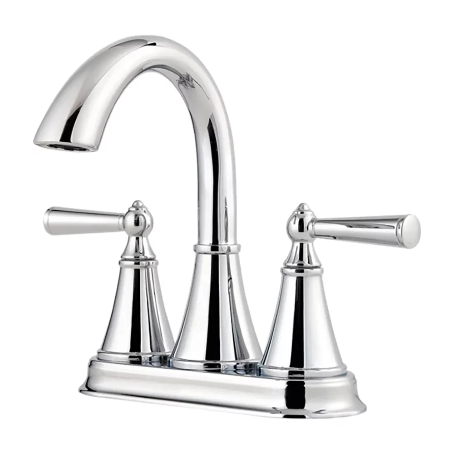 Pfister LG48-GL0C Pfister Saxton Centerset Bathroom Faucet with Push and Seal Drain, Two-Handle, 1.2 GPM, Lever Handle, ADA, Pforever Seal, Polished Chrome - LG48-GL0C
