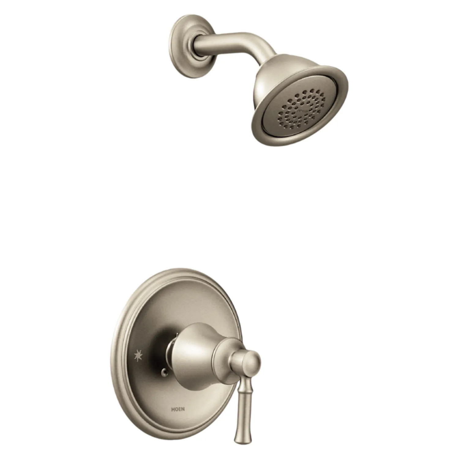 Moen T2182EPBN Moen Dartmoor Posi-Temp Single-Handle Shower Faucet, One-Function, 1.75 GPM, Lever Handle, Eco-Performance, M-PACT, Brushed Nickel - T2182EPBN