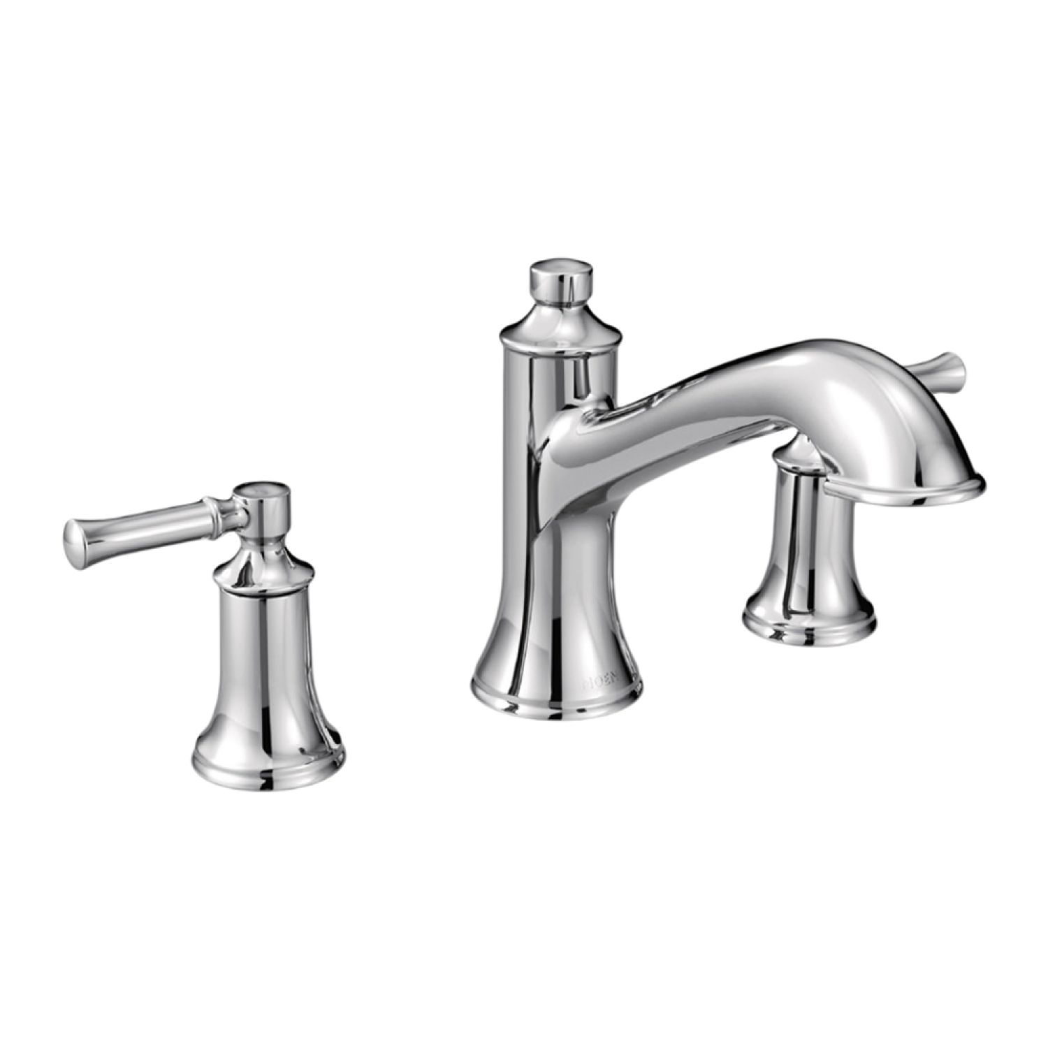 Moen T683 Moen Dartmoor Two-Handle Roman Tub Faucet Trim, High Arc Spout, Lever Handles, ADA-Compliant, M-PACT, Chrome - T683