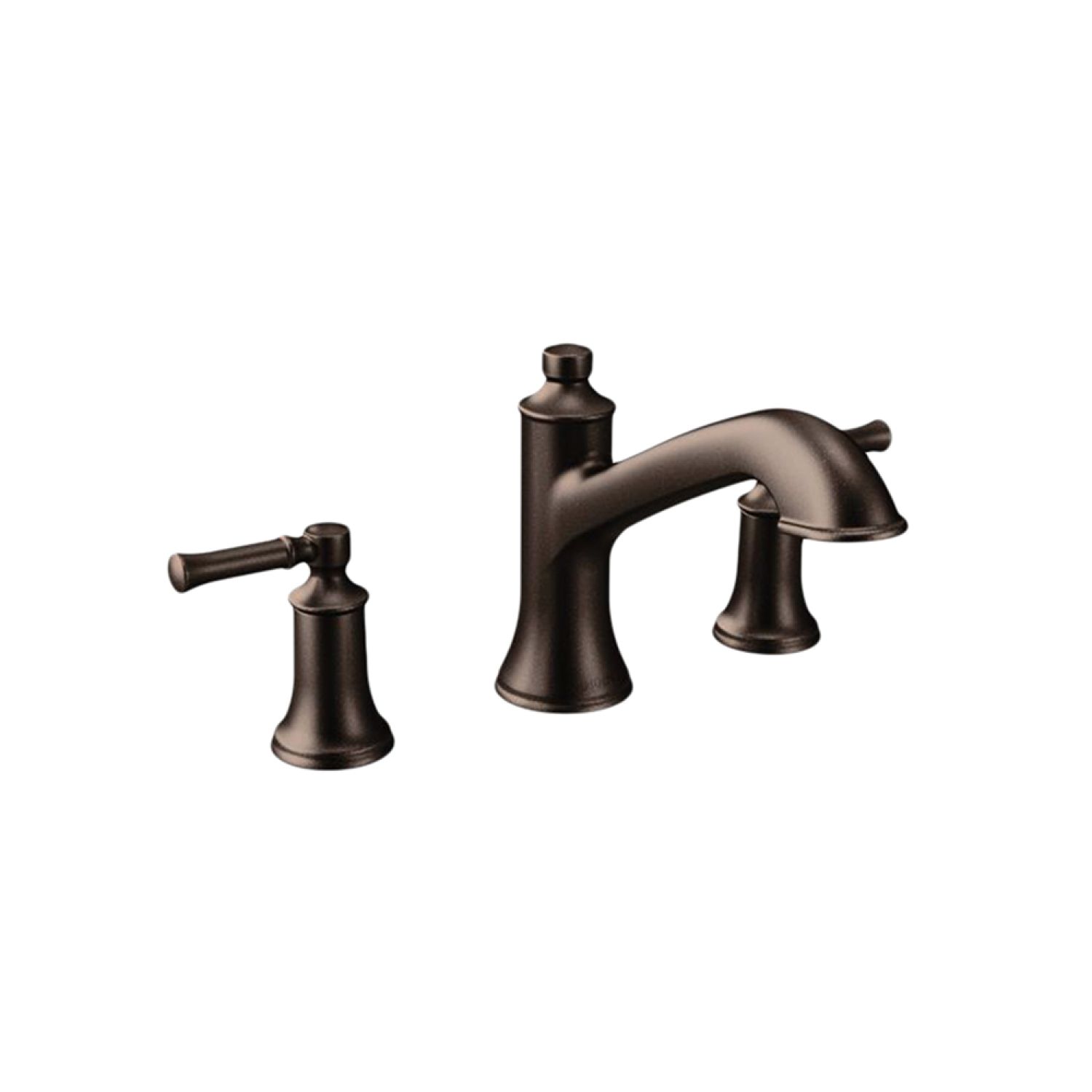 Moen T683ORB Moen Dartmoor Two-Handle Roman Tub Faucet Trim, High Arc Spout, Lever Handles, ADA-Compliant, M-PACT, Oil Rubbed Bronze - T683ORB