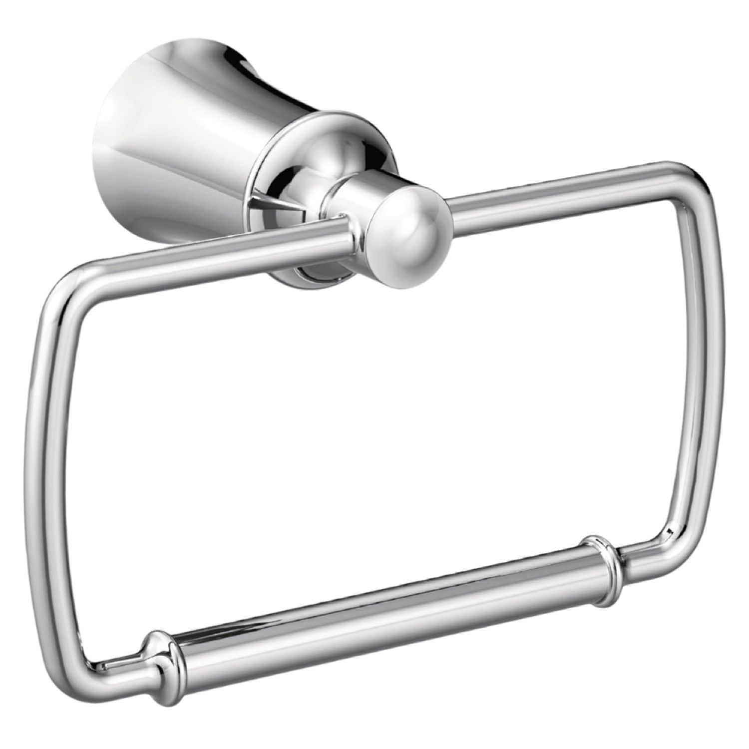 Moen YB2186CH Moen CSI Dartmoor Wall Mounted Rectagular Towel Ring, Zinc Constructed, Chrome - YB2186CH
