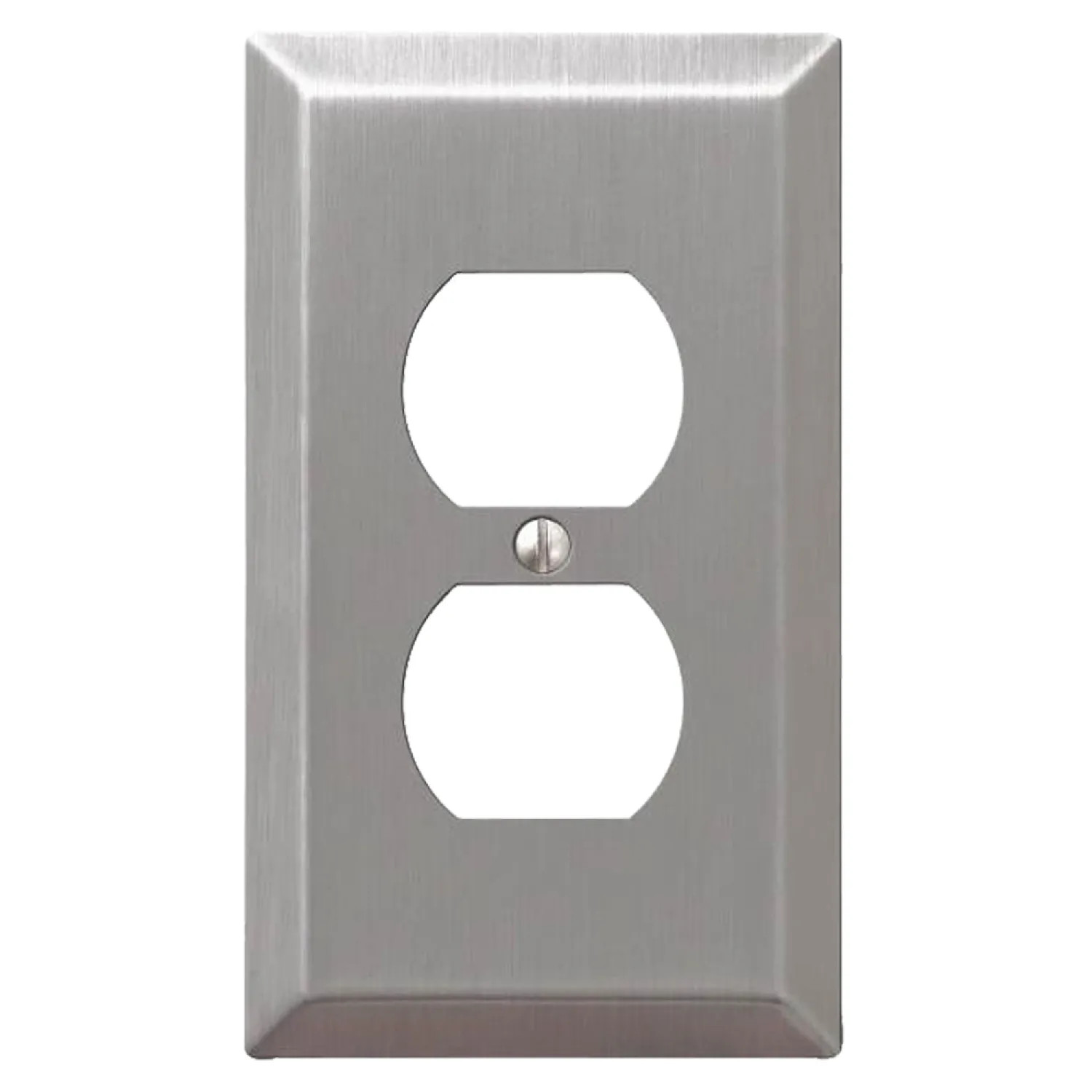 Amerelle 163DBN Amerelle Traditional Duplex Wall Plate, 1 Gang, Brushed Nickel
