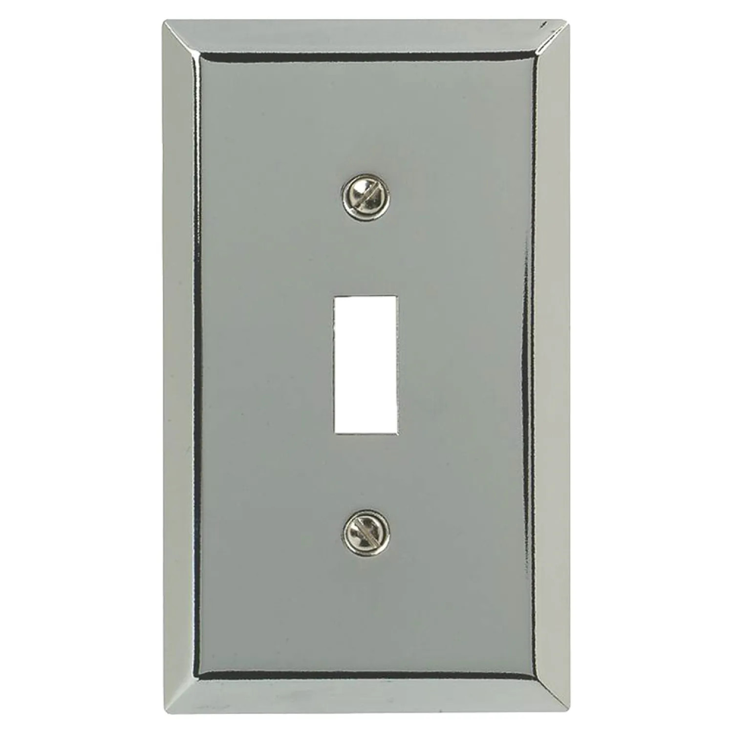 AmerTac 161T AmerTac 161T Wall Plate, 1 Gang, 5 in L x 2-7/8 in W x 1/4 in D, Polished Chrome