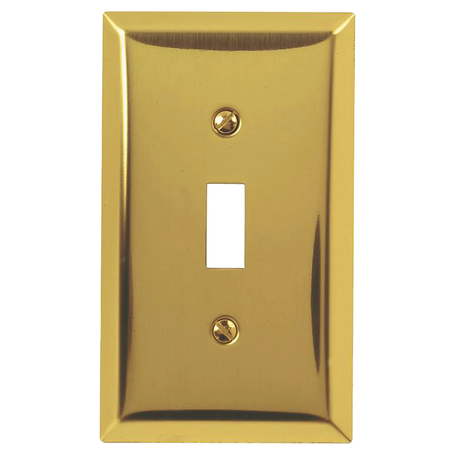 Atron 163TBR Atron 163TBR Square Corner Traditional Wall Plate, 1 Gang 5 in L x 2-7/8 in W x 1/4 in D, Polished Brass