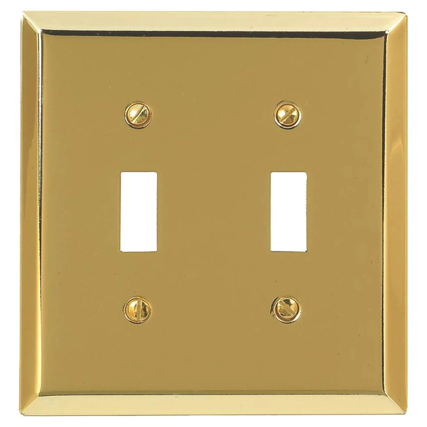 Atron 163TTBR Atron 163TTBR Traditional Wall Plate, 2 Gang 5 in L x 4-3/4 in W x 1/4 in D, Polished Brass