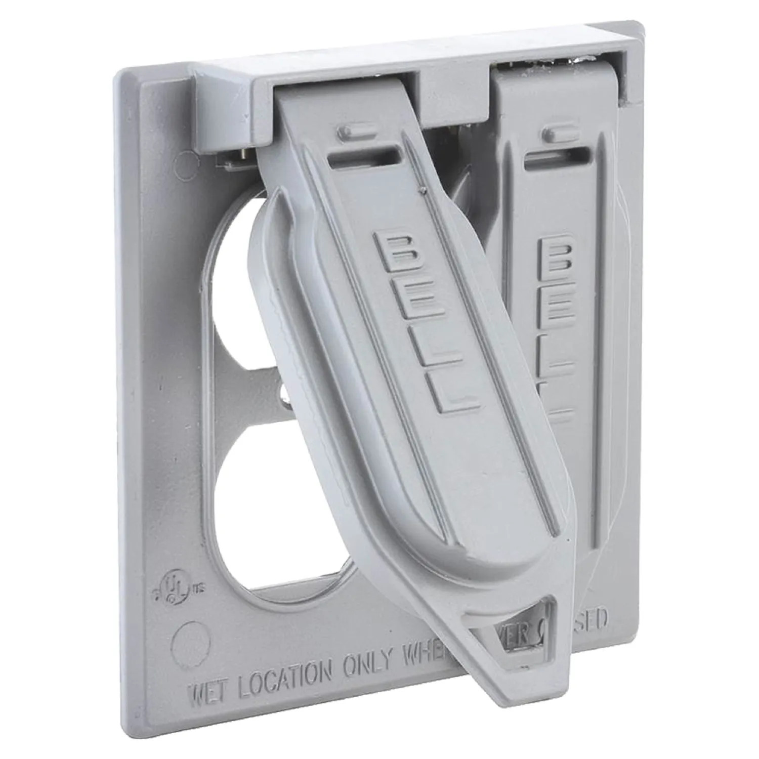 Bell 5148-0 Bell 5148-0 Gray Double-Gang Weatherproof Flip Cover