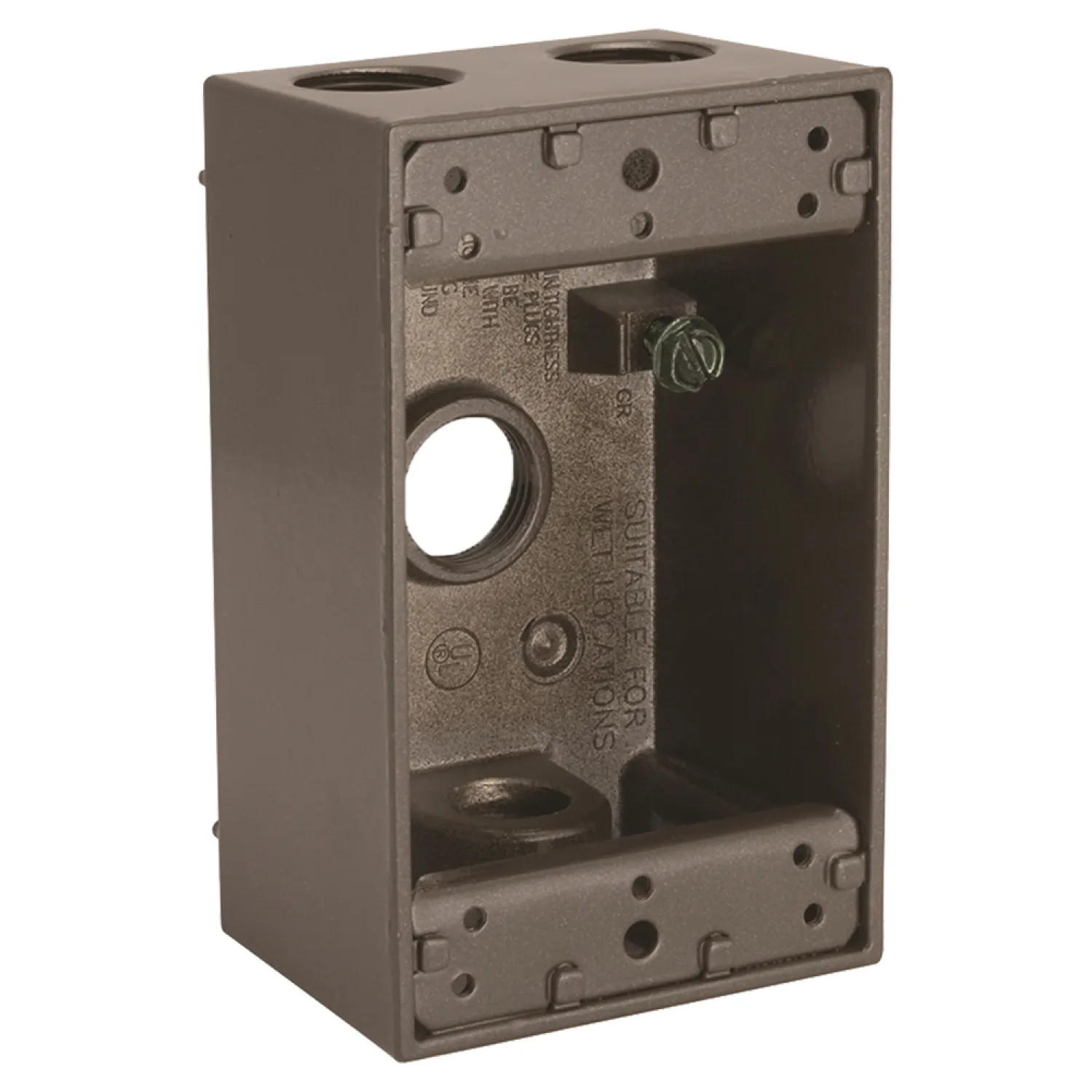 Bell 5321-2 Bell 5321-2 Bronze Weatherproof Box with Four Threaded Outlets