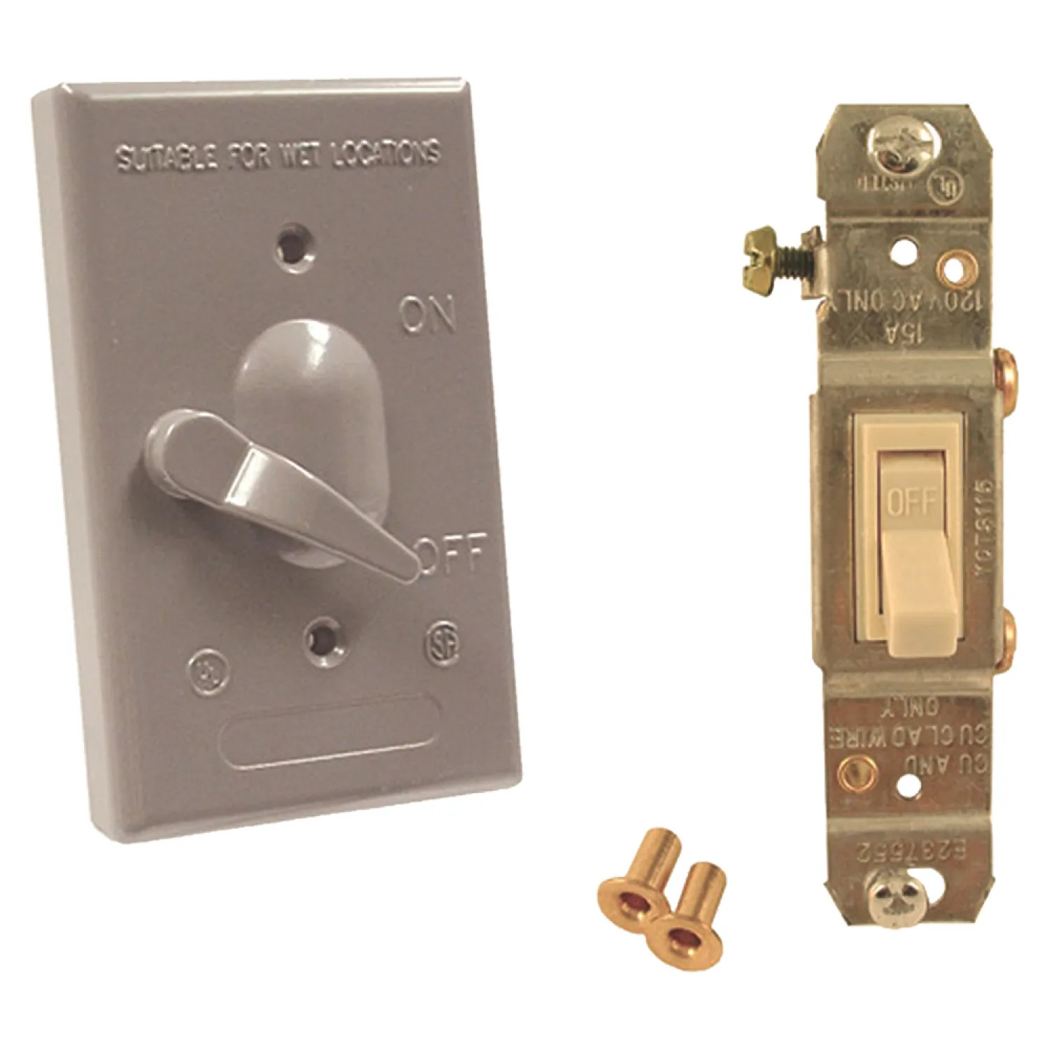 Hubbell 5121-5 Hubbell 5121-5 Gray Single-Gang Weatherproof Switch Cover
