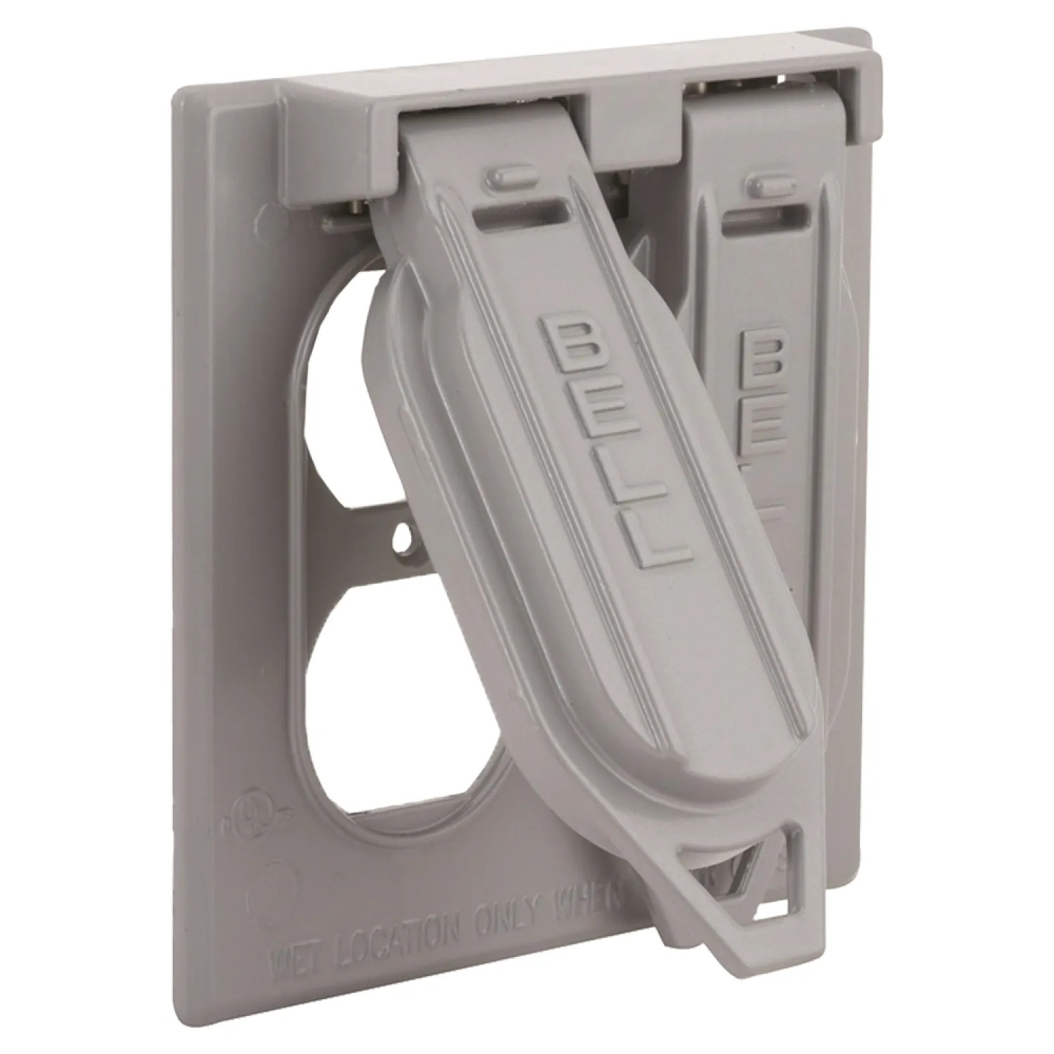 Hubbell 5148-5 Hubbell 5148-5 Gray Double-Duplex Flip Cover