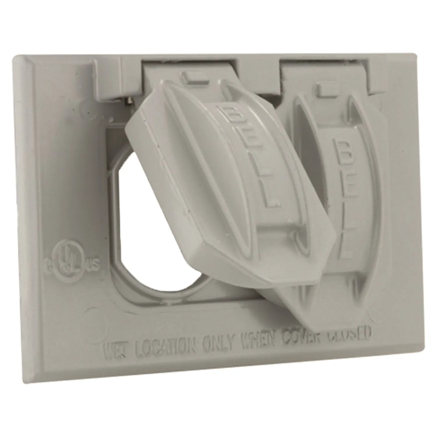 Hubbell 5180-5 Hubbell 5180-5 Gray Single-Gang Duplex Flip Cover