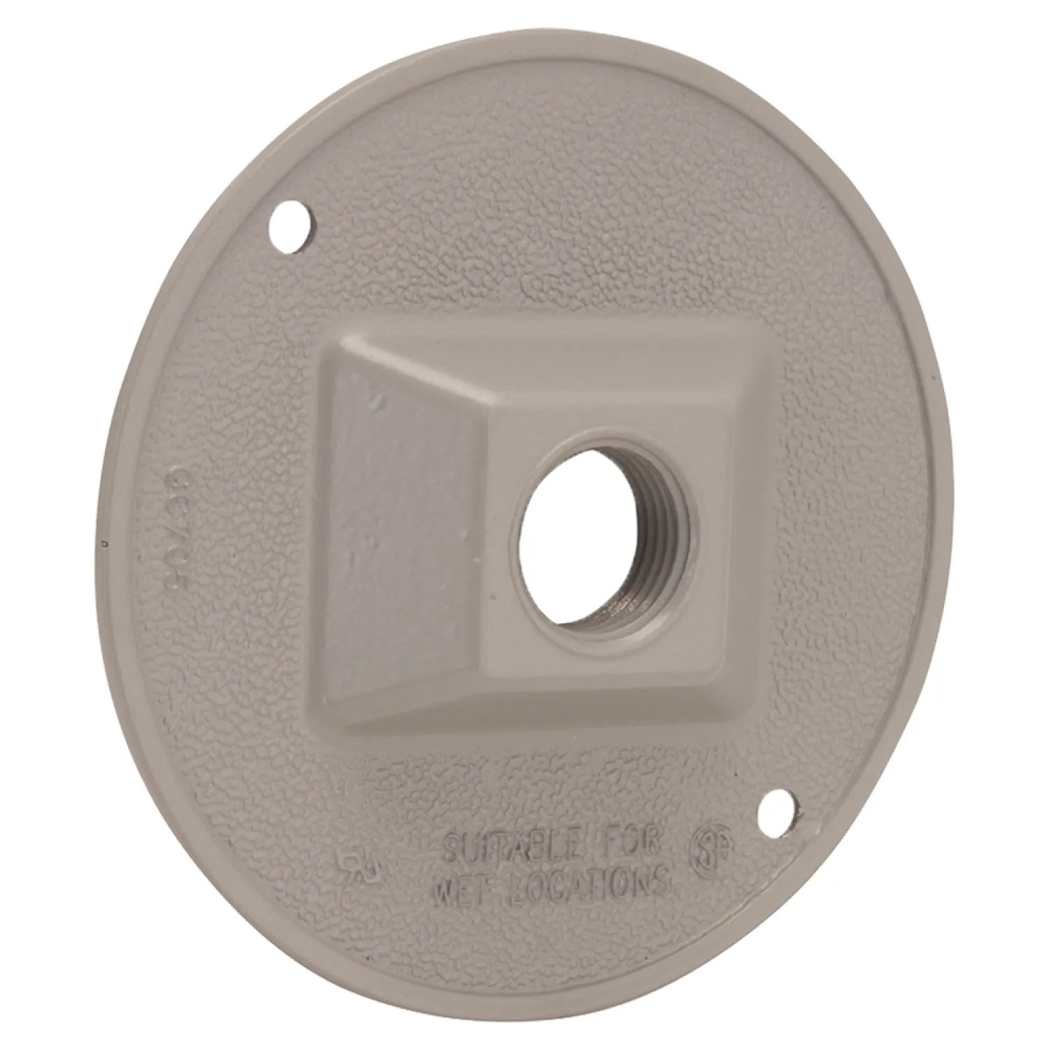 Hubbell 5193-0 Hubbell 5193-0 4-Inch Round Cluster Cover with a Single Threaded Outlet