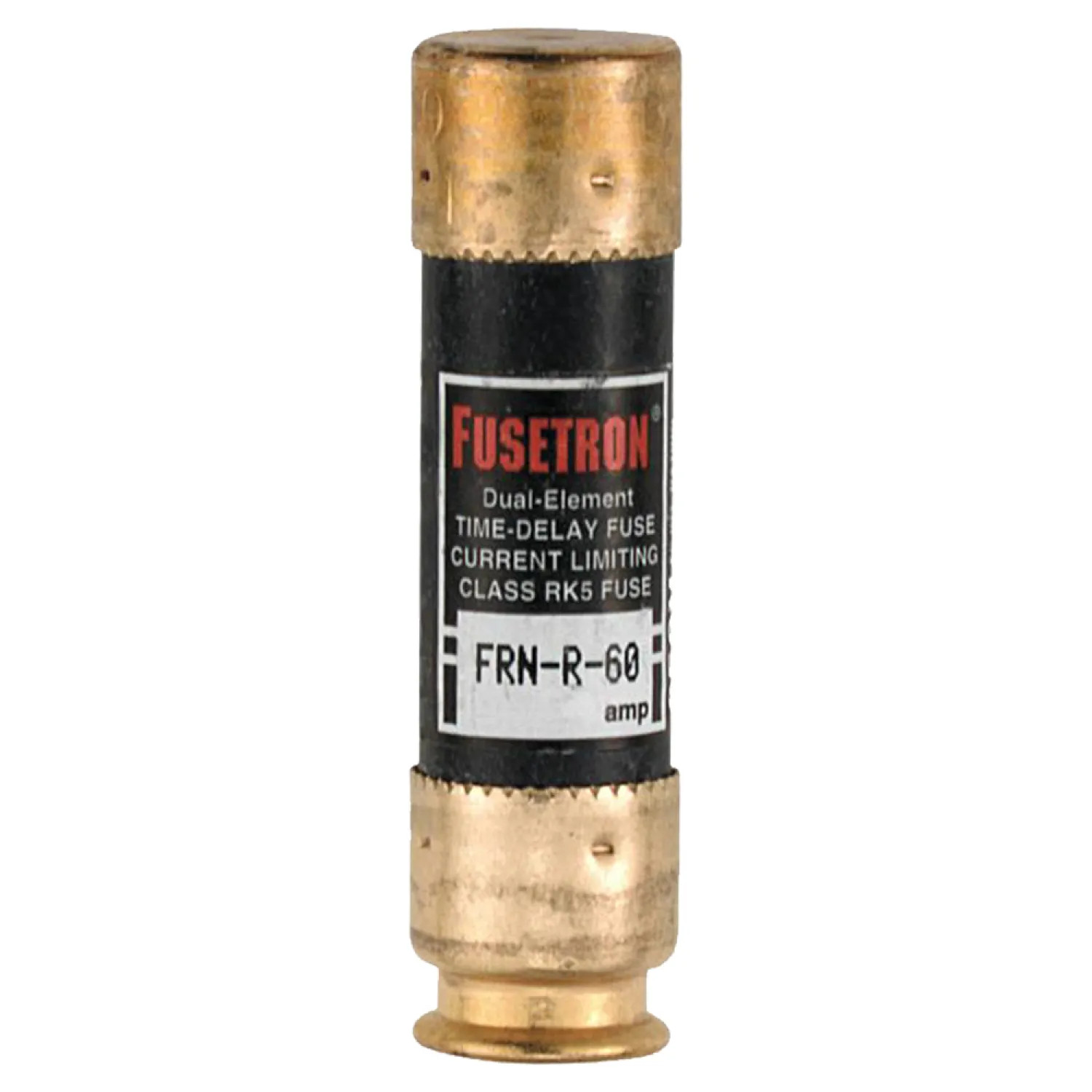 Bussmann FRN-R-60 Bussmann Fusetron FRN-R Heavy Duty Cartridge Current Limiting Low Voltage Time Delay Fuse, 60 A