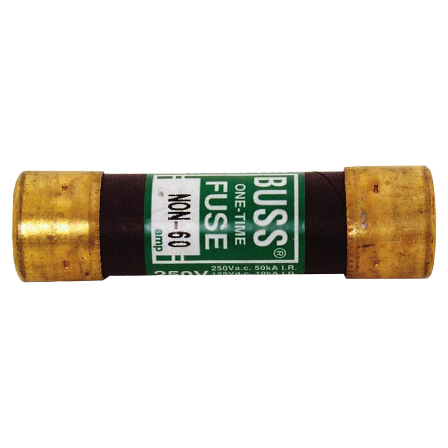 Bussmann NON-60 Bussmann Fusetron NON-60 Cartridge One Time Non-Current Limiting Low Voltage Fast Acting Fuse, 60 A