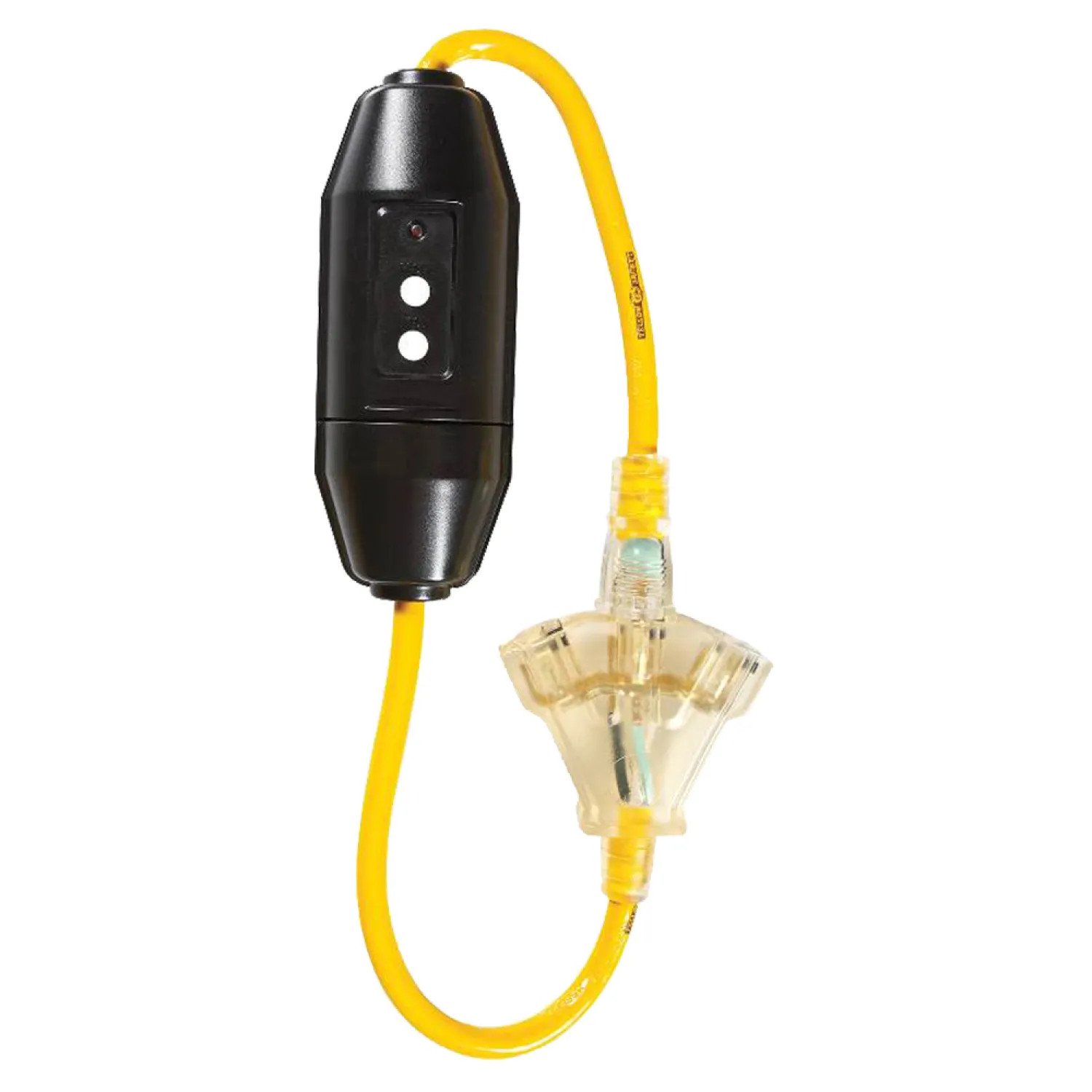 Coleman Cable 2816 Coleman 2816 GFCI Quad In-Line Power Block, 125 V, 15 A, 12/3 AWG SJTW, Yellow