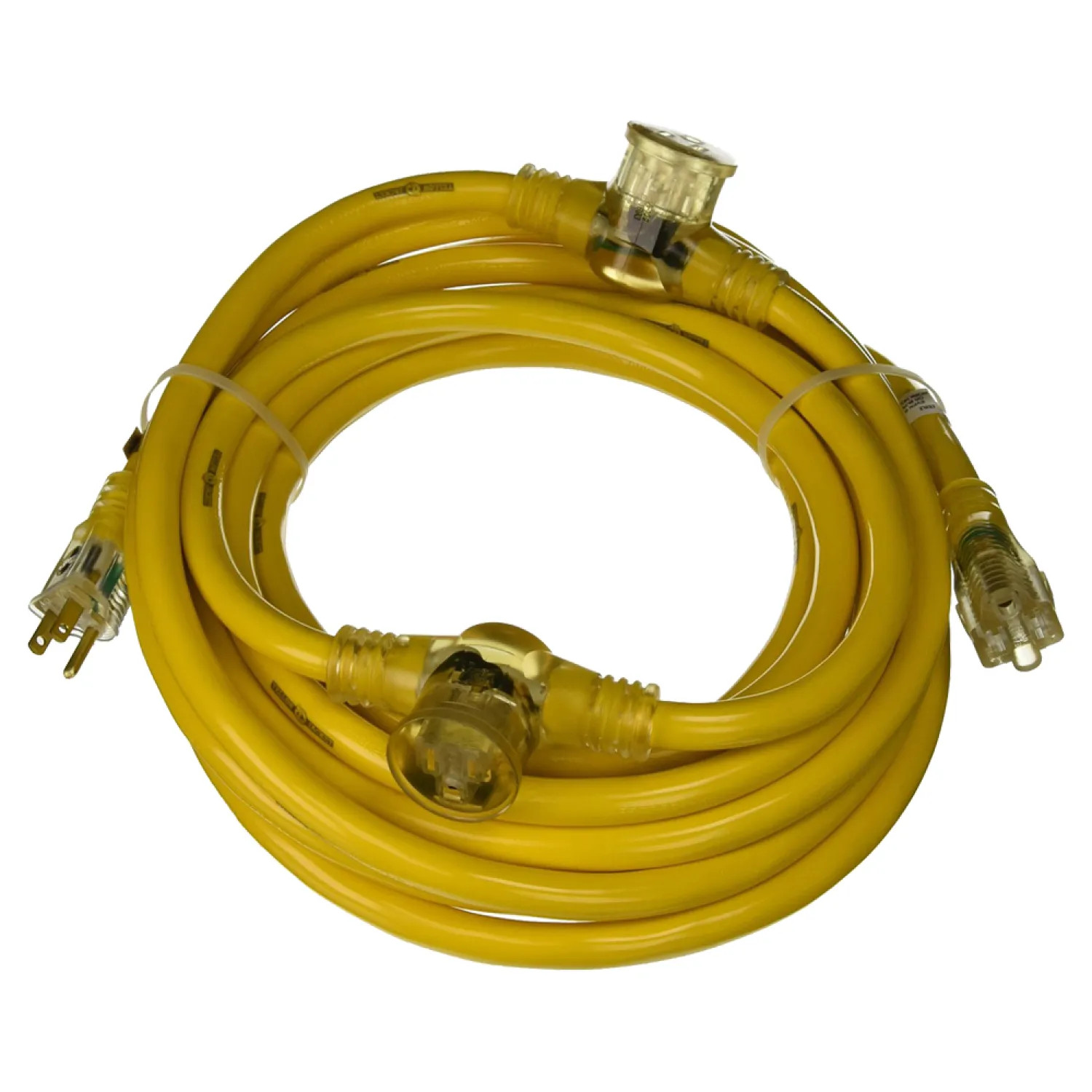 Coleman Cable 2830 Woods 2830 STW Power Block Adapter Cord With 3-Outlet Lighted Power Block, 3 12 AWG Bare Copper Conductor, 25 ft L