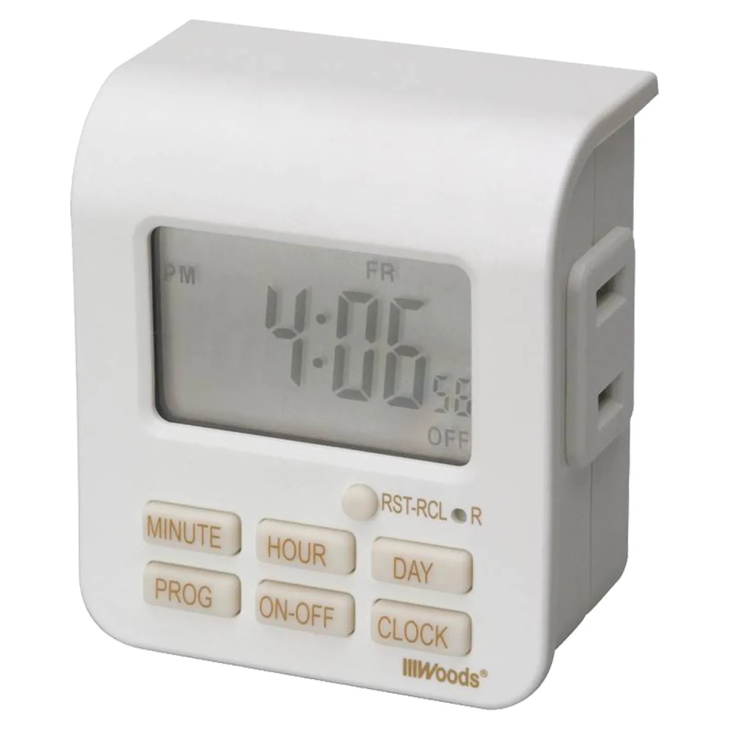 Coleman Cable 50008 Woods 50008 Indoor Timer, 125 V, 10 A, 7 day, 20 On/Off Cycles per day