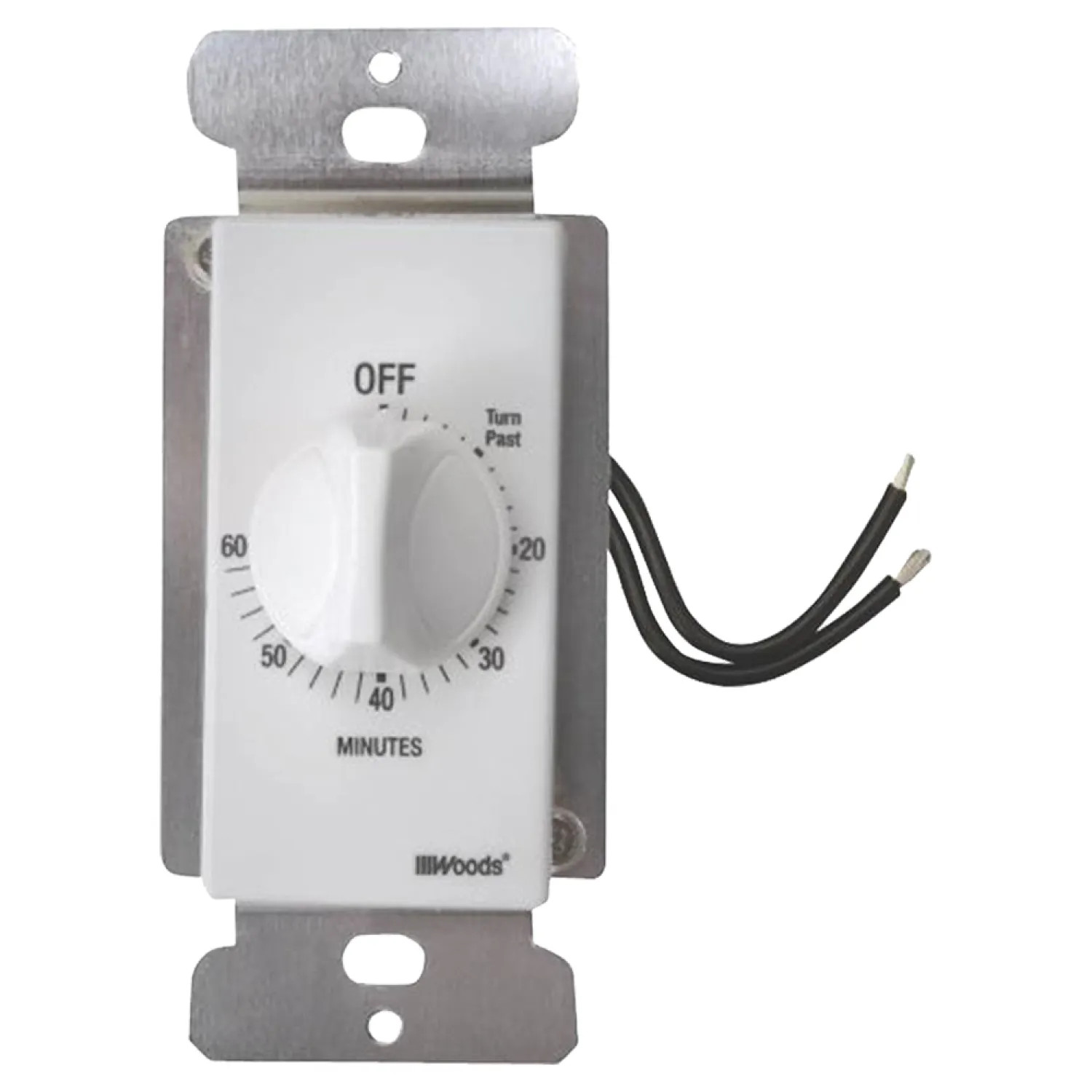 Coleman Cable 59717 Woods 59717 In-Wall Indoor Spring Wound Timer, 125 V, 20 A, 60 Min